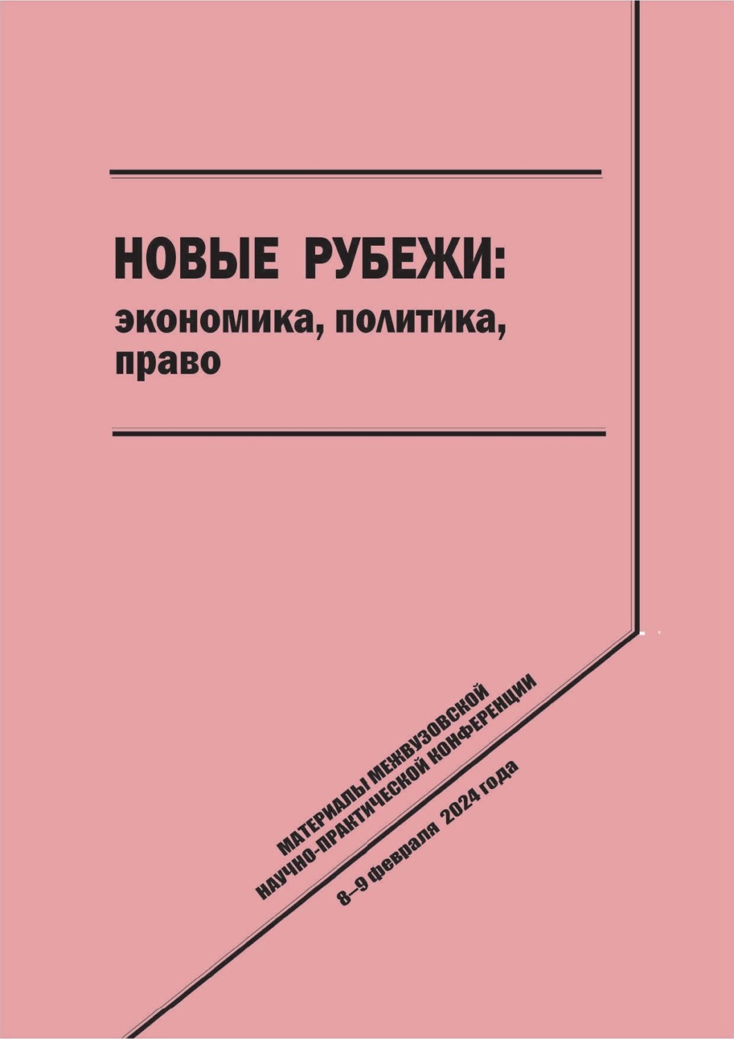 Обложка книги «Новые рубежи: экономика, политика, право»