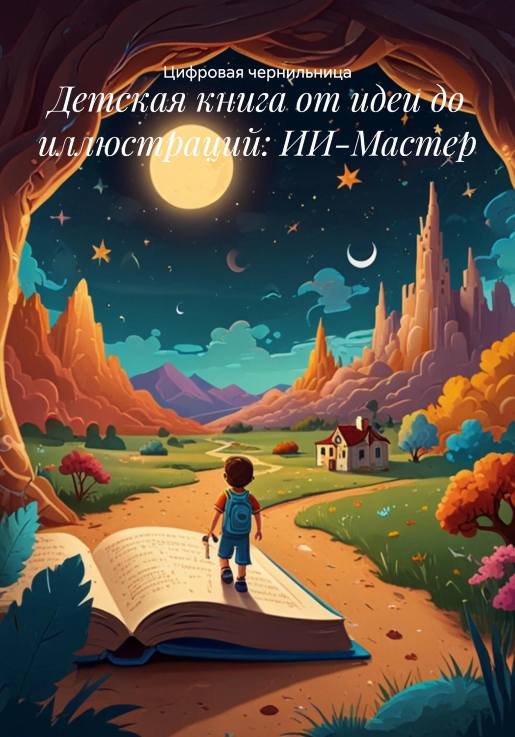 Обложка книги «Волшебная лаборатория ИИ: создаем книги, которые запомнятся детям»
