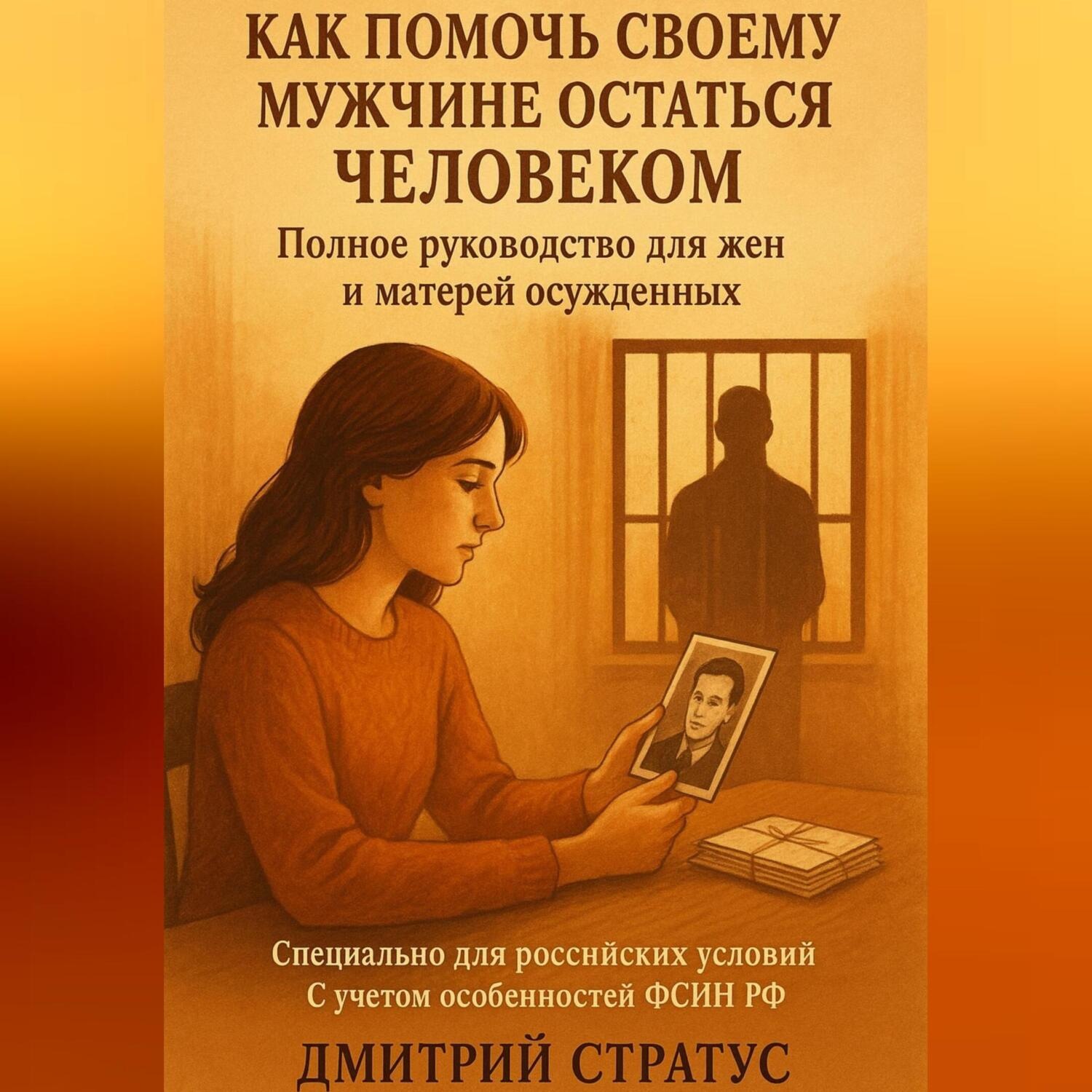 Обложка книги «КАК ПОМОЧЬ СВОЕМУ МУЖЧИНЕ ОСТАТЬСЯ ЧЕЛОВЕКОМ- полное руководство для жен и матерей осужденных»