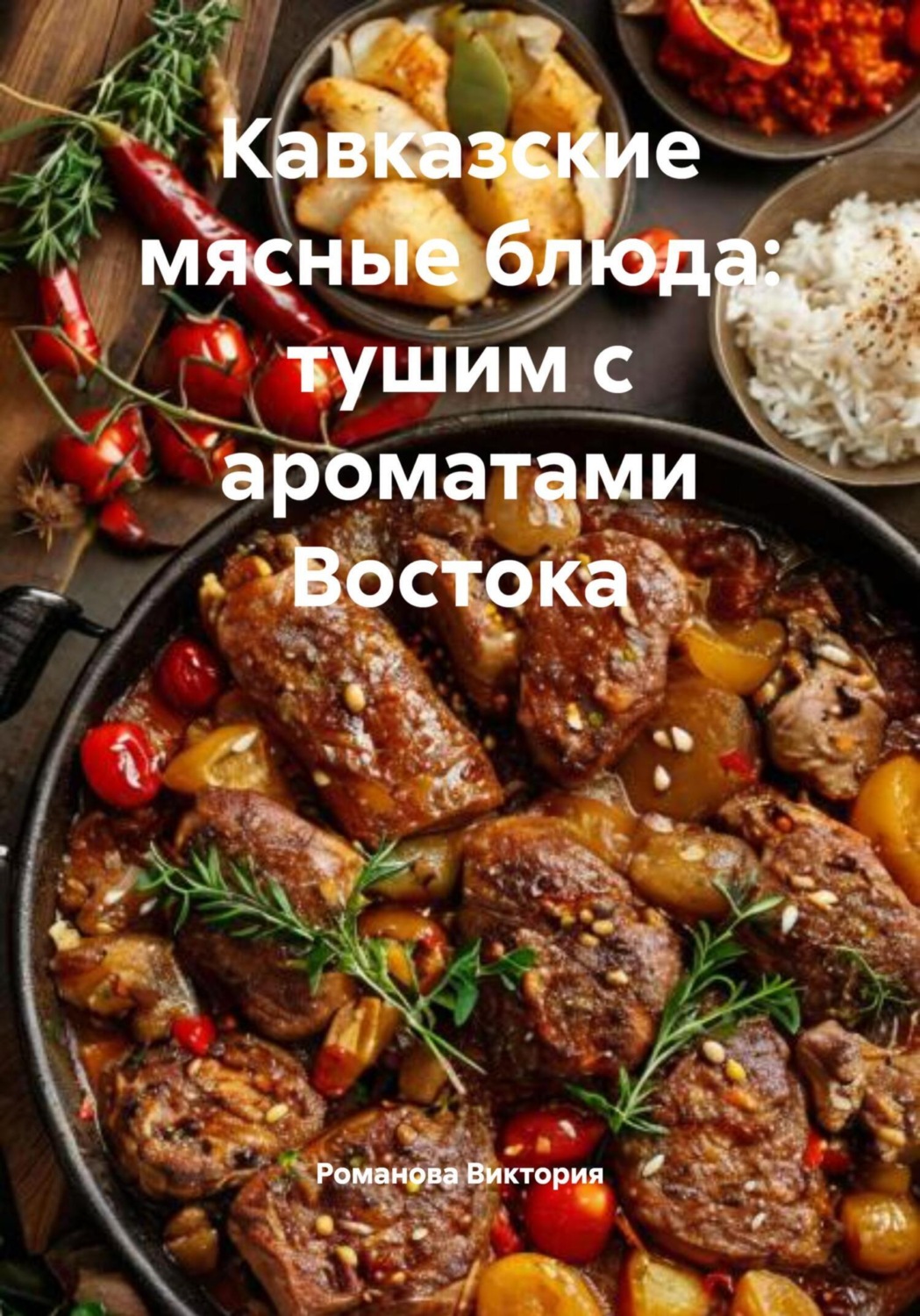 Обложка книги «Кавказские мясные блюда: тушим с ароматами Востока»
