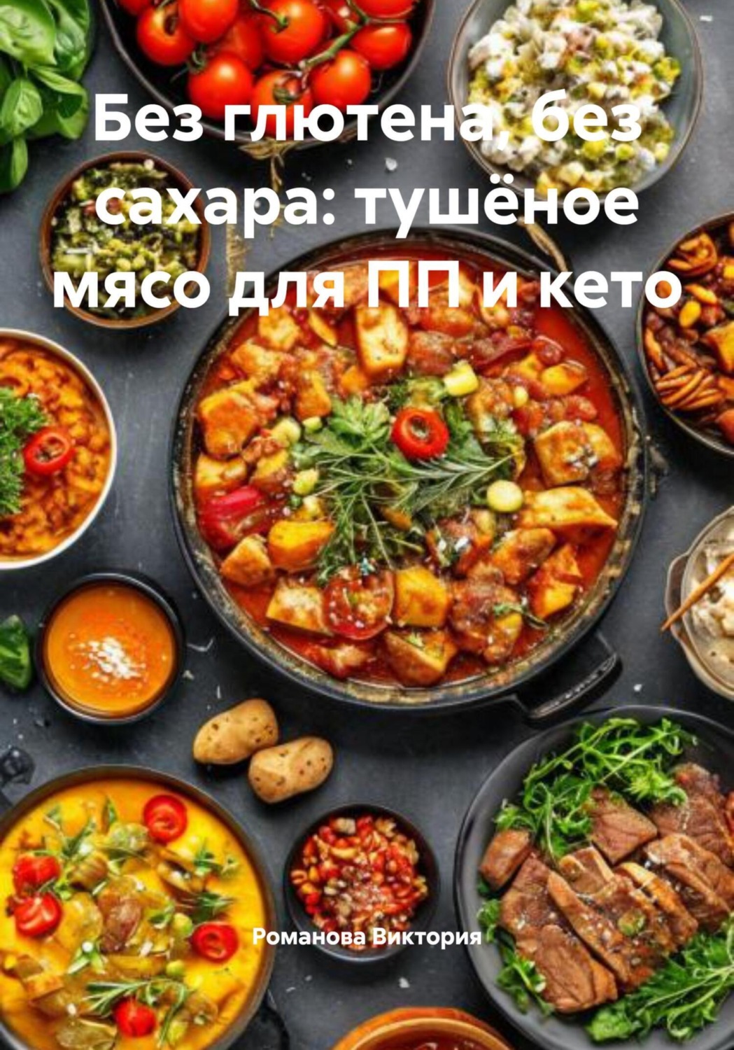 Обложка книги «Без глютена, без сахара: тушёное мясо для ПП и кето»