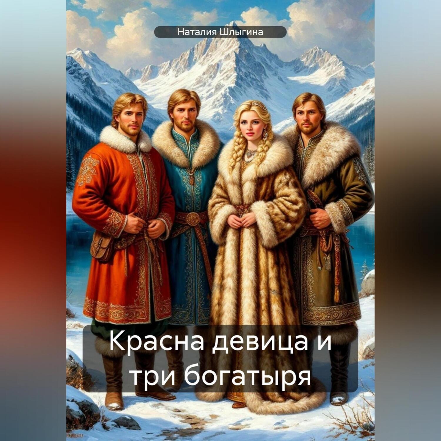 Обложка книги «Красна девица и три богатыря»