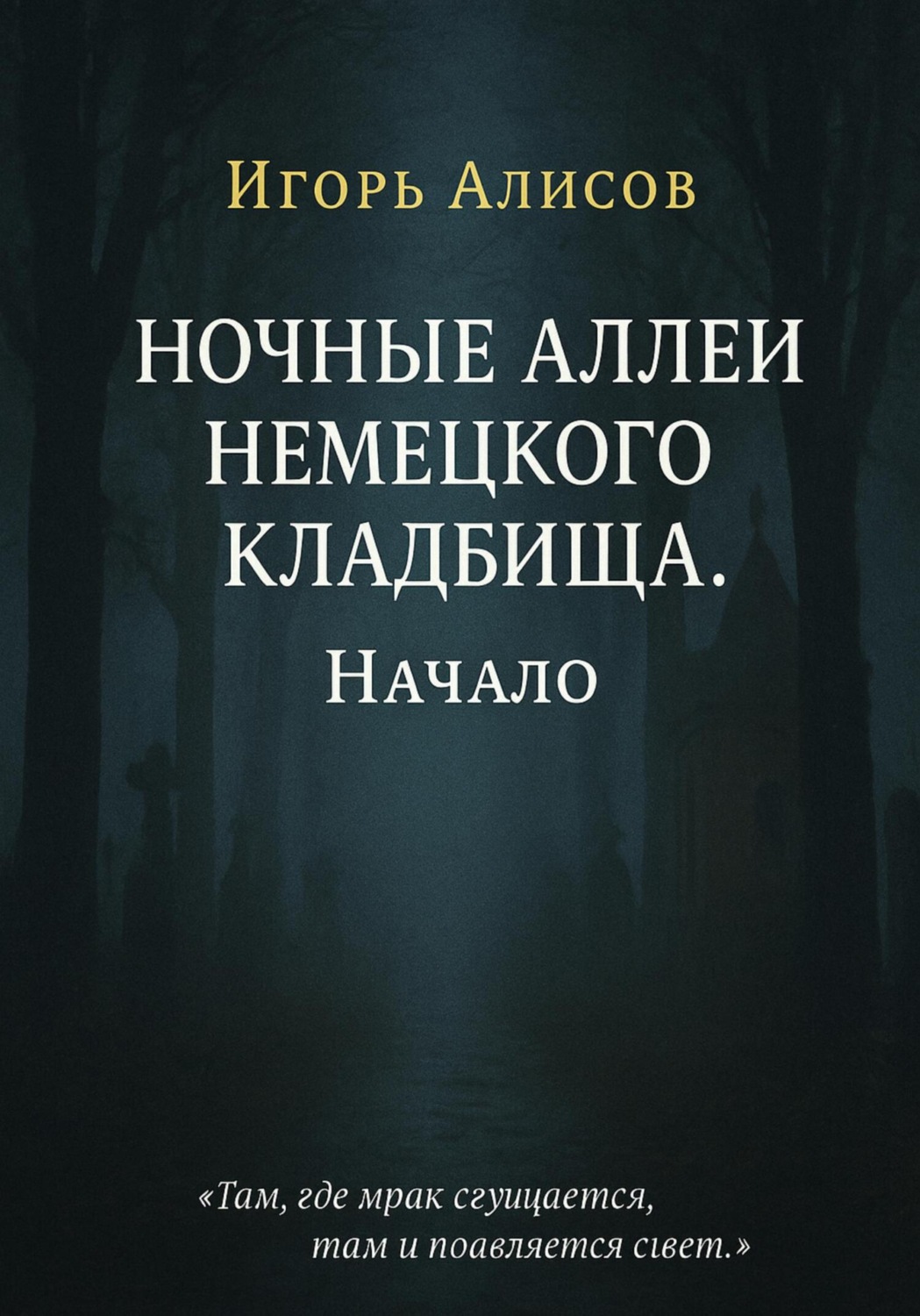 Обложка книги «Ночные аллеи Немецкого кладбища. Начало»