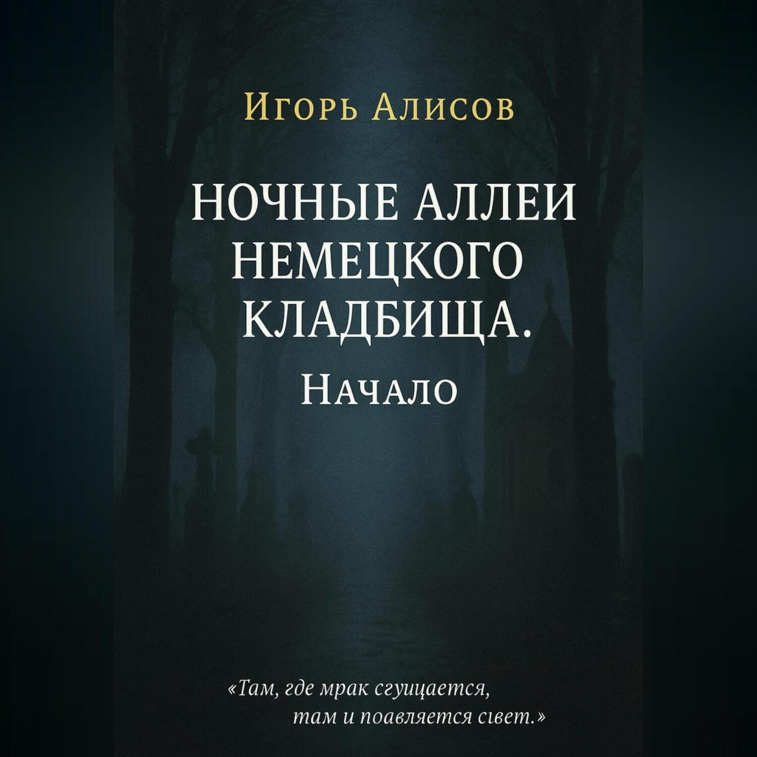 Обложка книги «Ночные аллеи Немецкого кладбища. Начало.»
