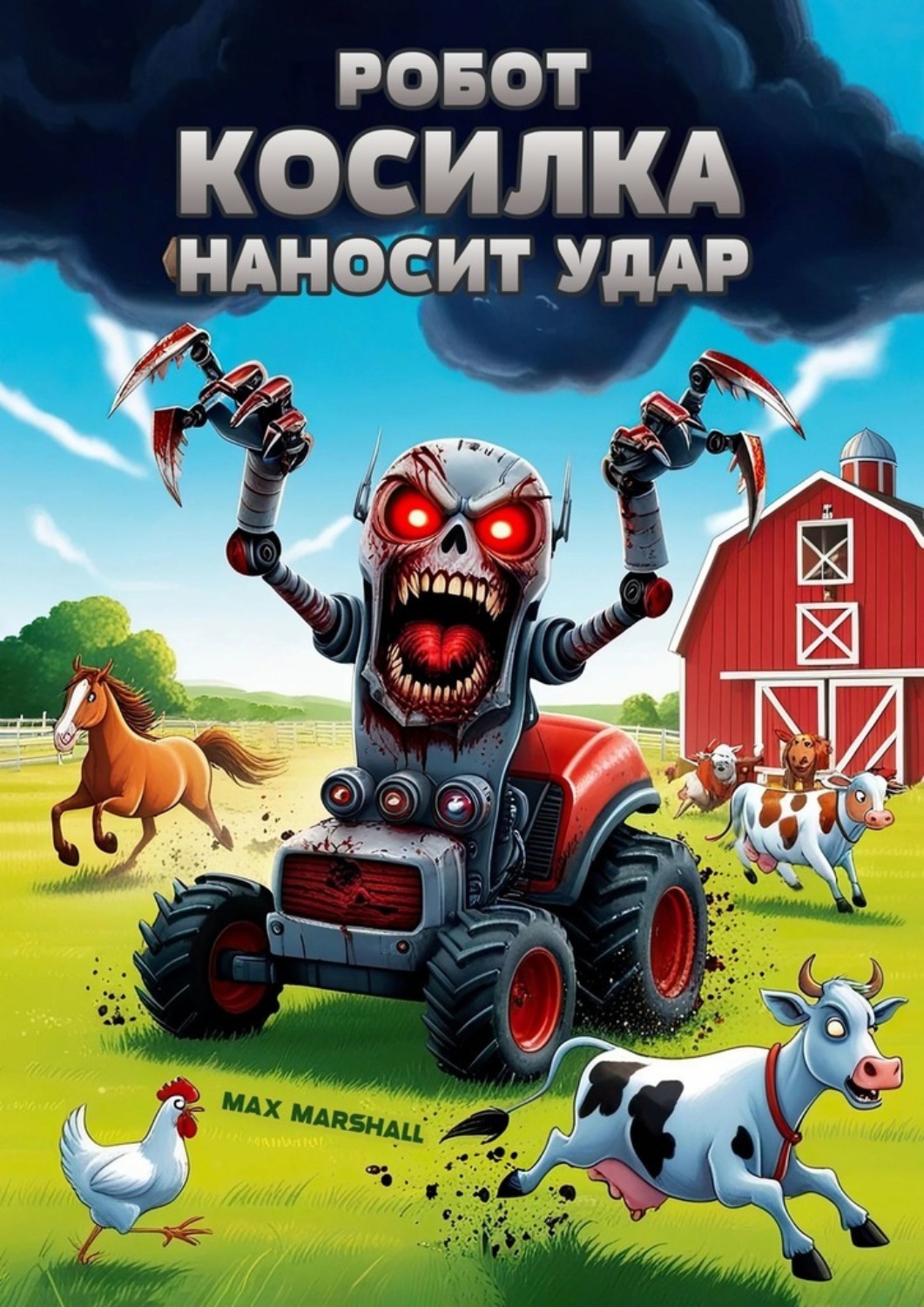 Обложка книги «Робот косилка наносит удар»