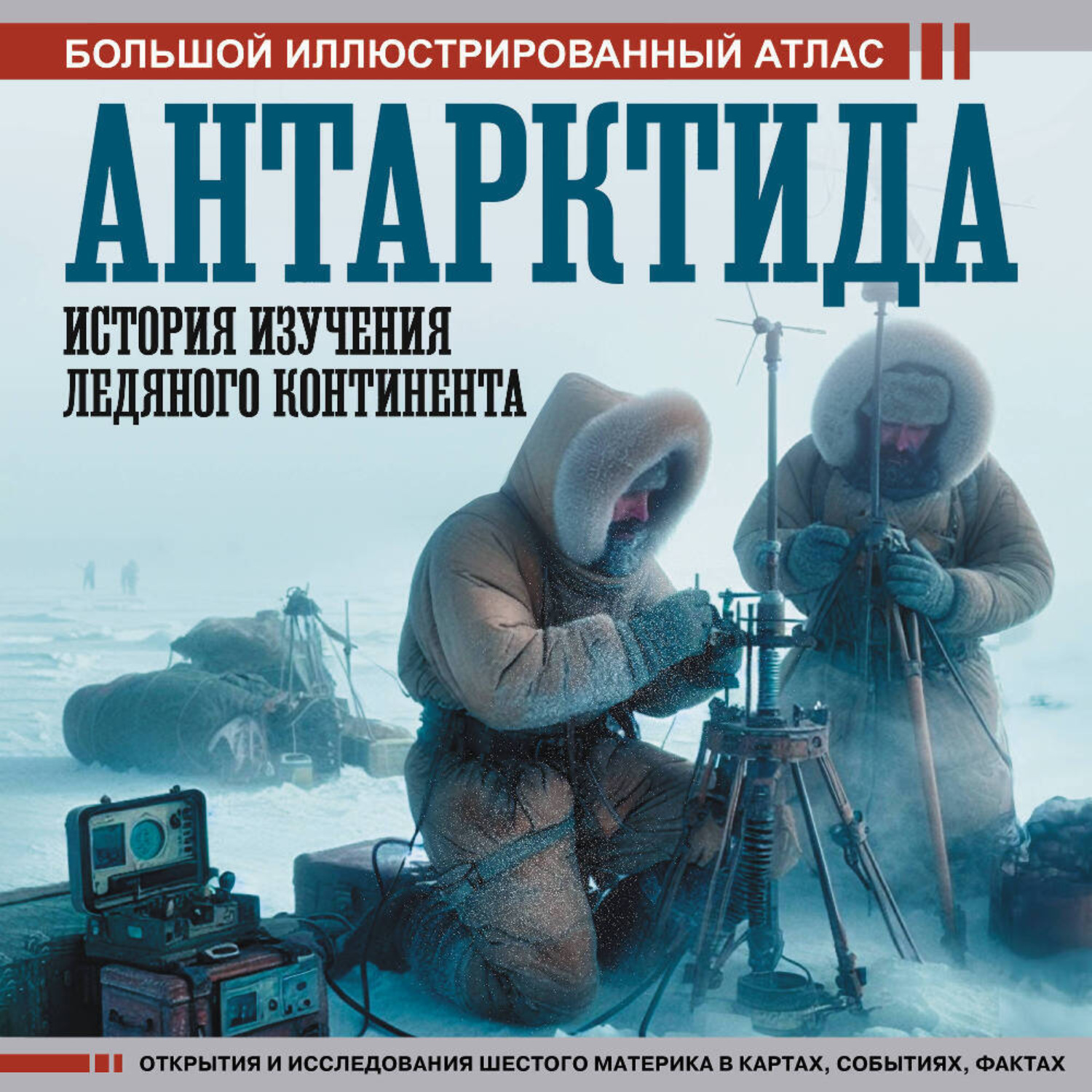 Обложка книги «Антарктида. История изучения ледяного континента. Большой иллюстрированный атлас»