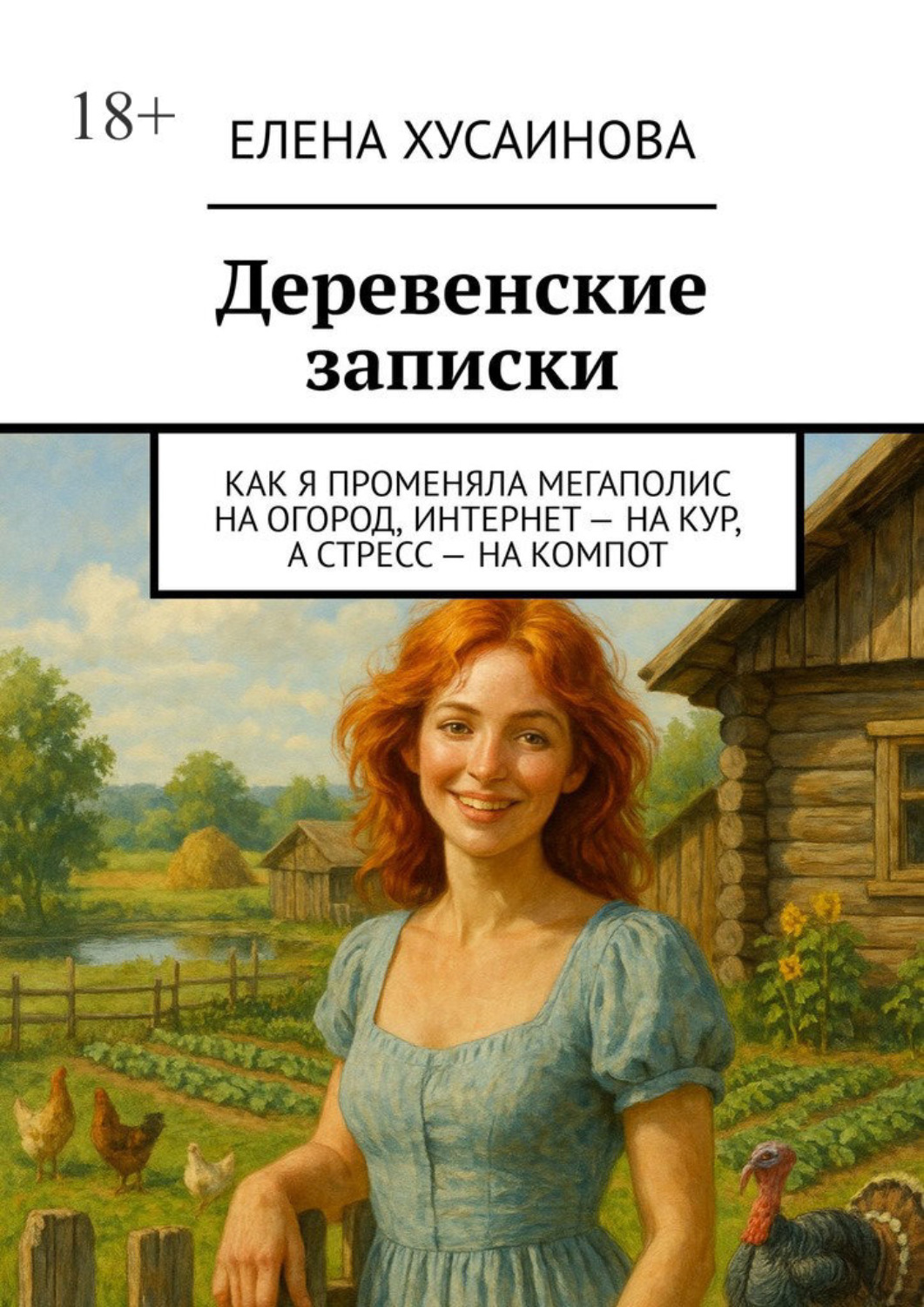 Обложка книги «Деревенские записки. Как я променяла мегаполис на огород, интернет – на кур, а стресс – на компот»