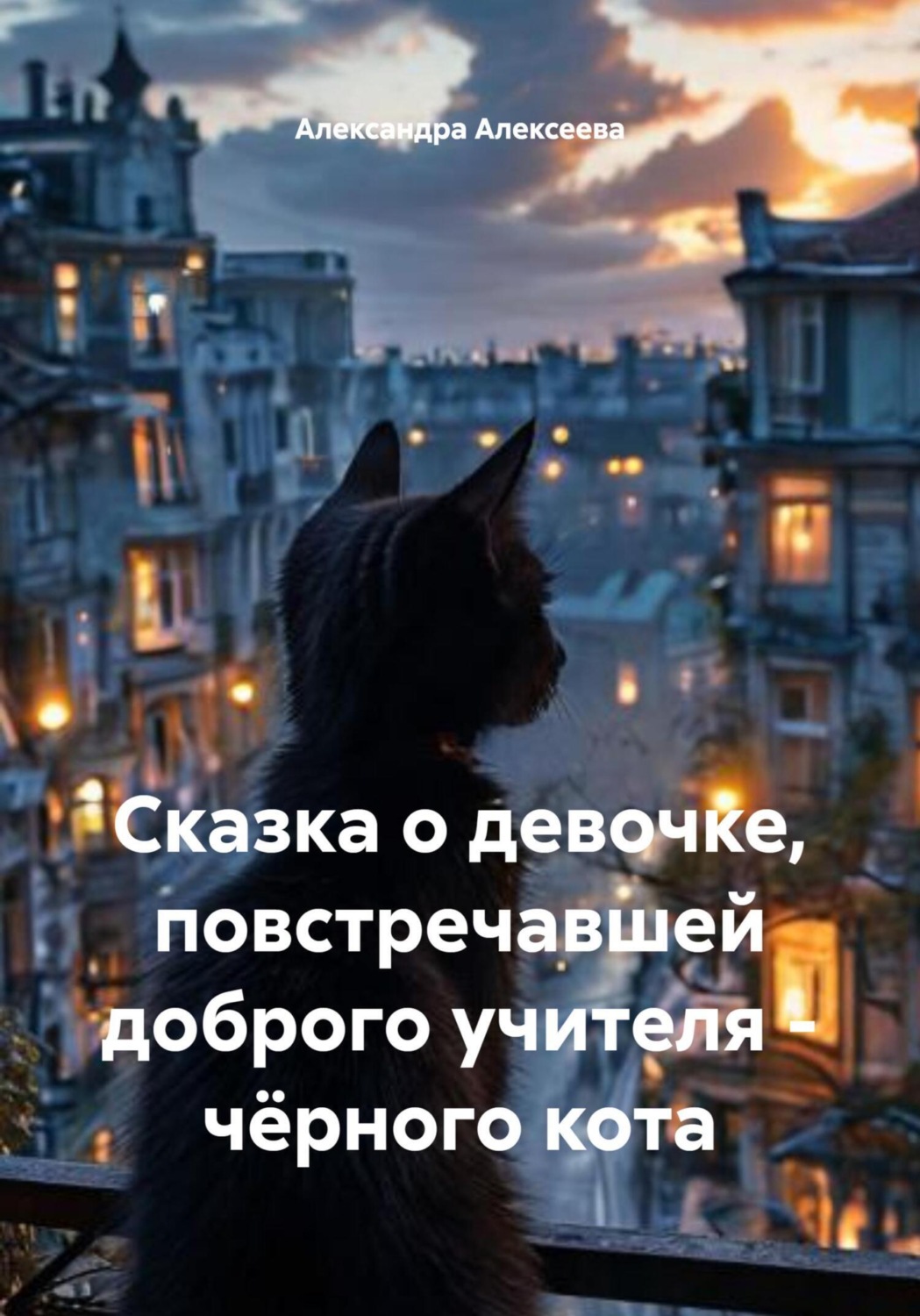Обложка книги «Сказка о девочке, повстречавшей доброго учителя – чёрного кота»