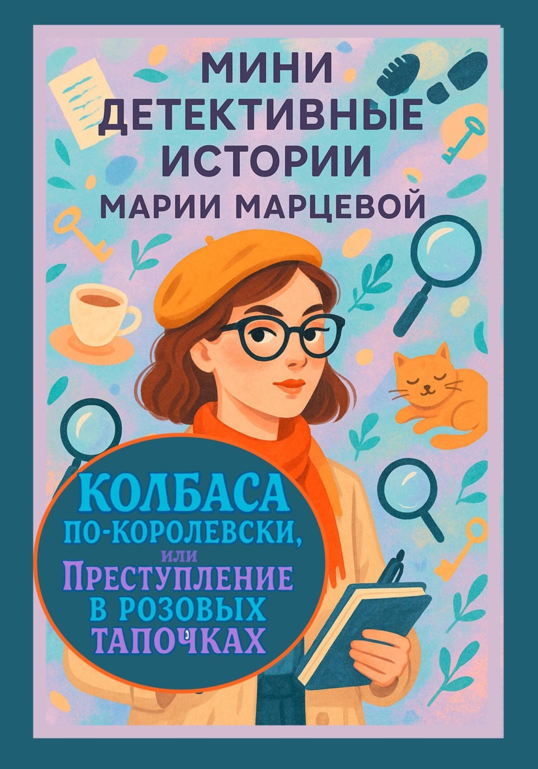 Обложка книги «Мини детективные истории Марии Марцевой. Колбаса по-королевски, или Преступление в розовых тапочках»