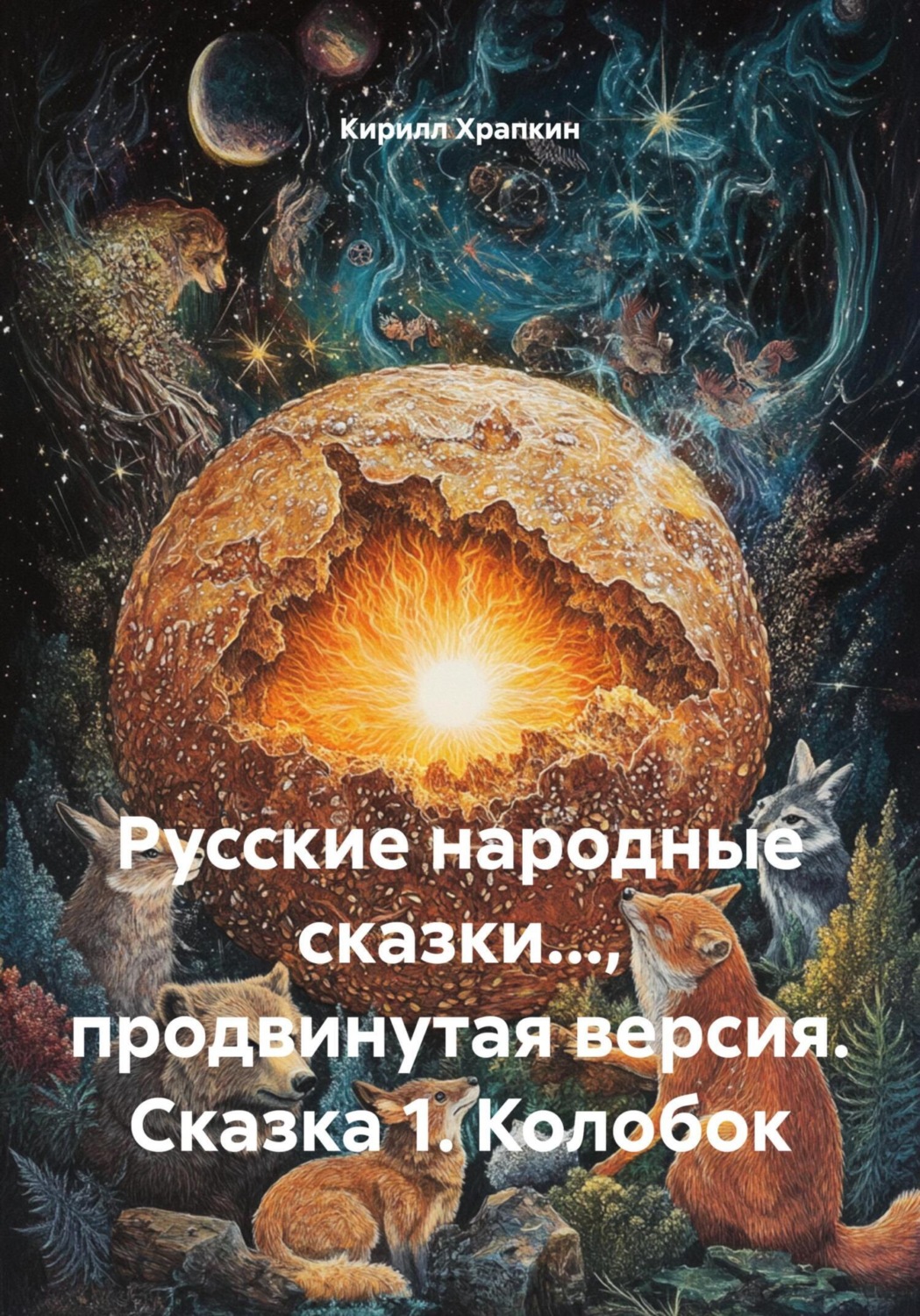 Обложка книги «Русские народные сказки…, продвинутая версия. Сказка 1. Колобок»