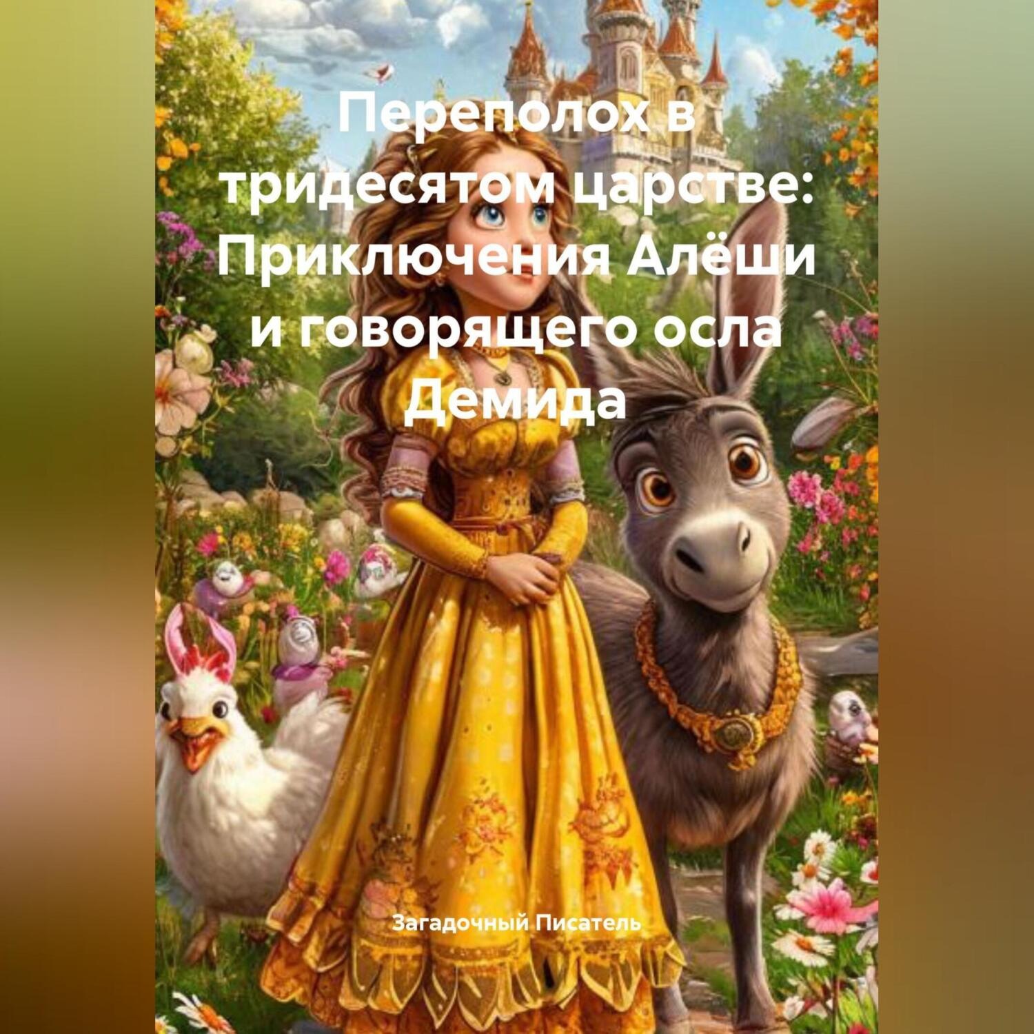 Обложка книги «Переполох в тридесятом царстве: Приключения Алёши и говорящего осла Демида»
