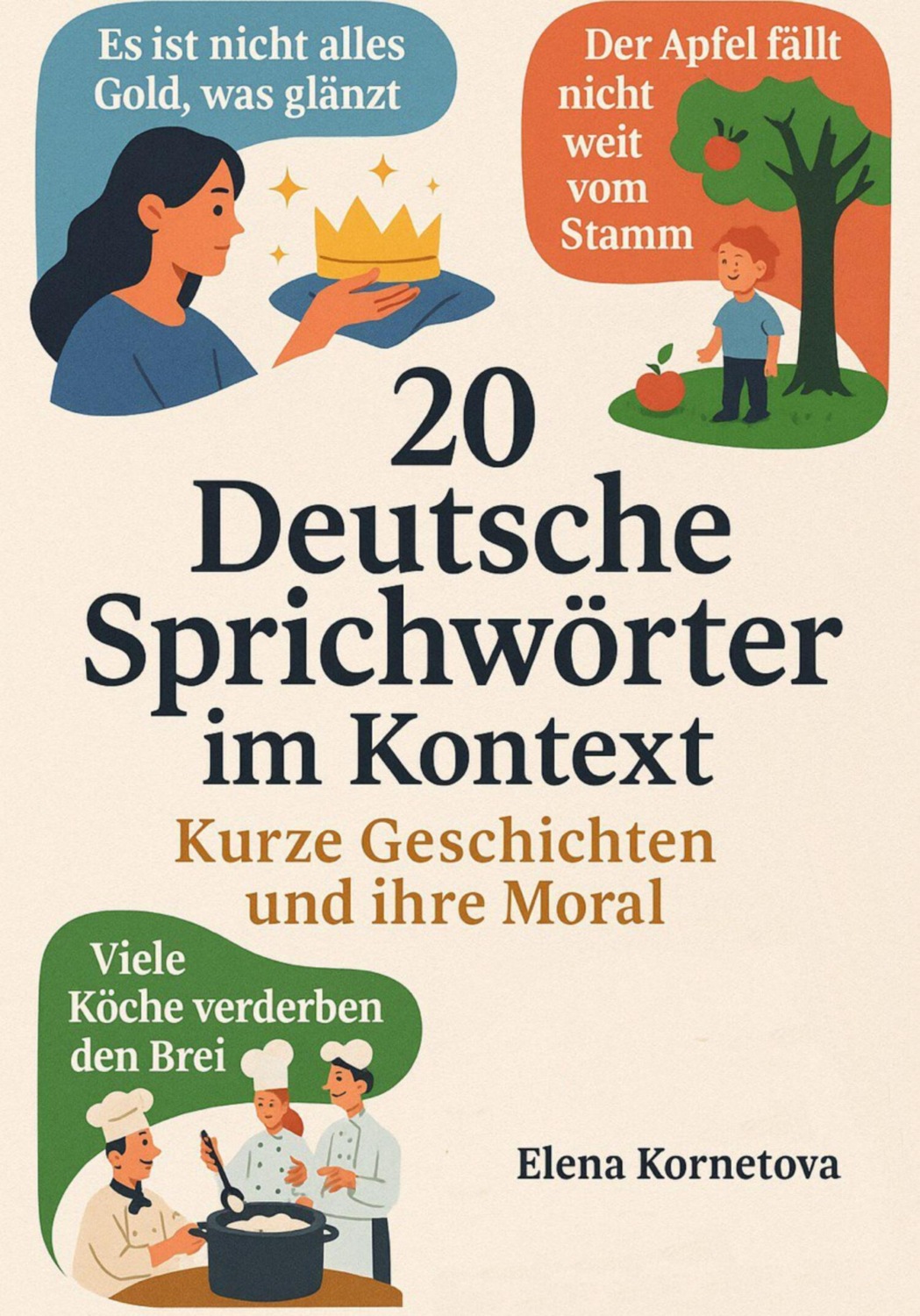 Обложка книги «20 Deutsche Sprichwörter im Kontext: Kurze Geschichten und ihre Moral»