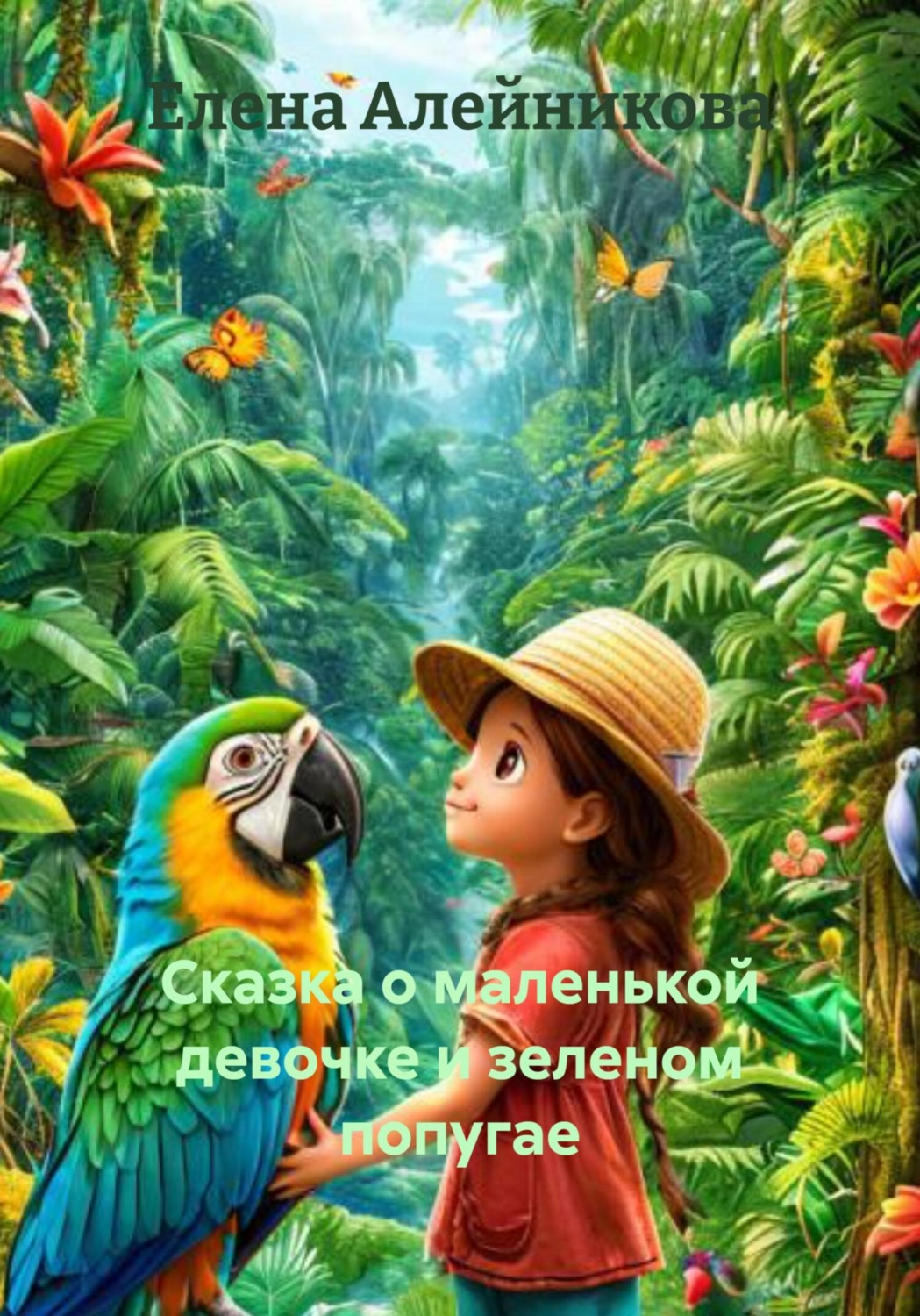 Обложка книги «Сказка о маленькой девочке и зеленом попугае»