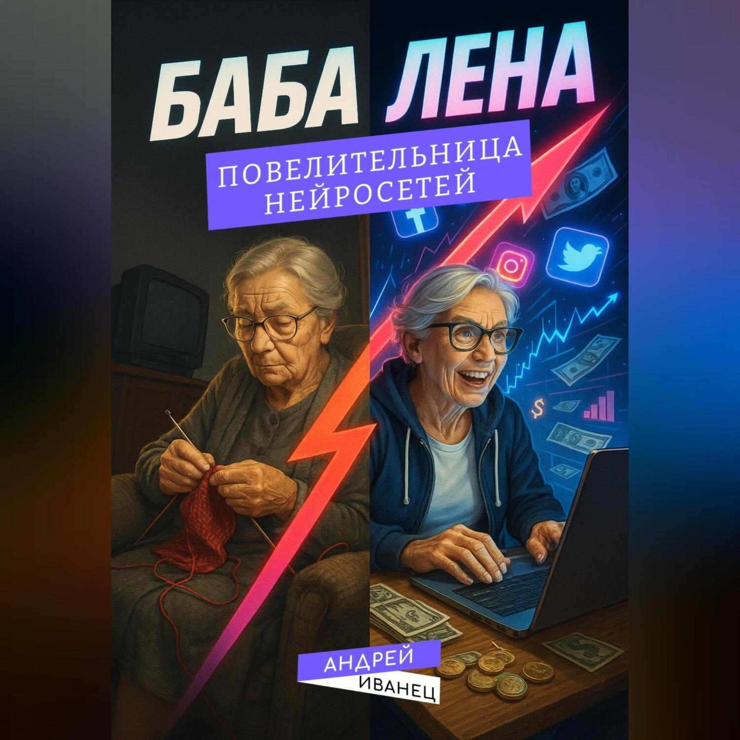 Обложка книги «Баба Лена – повелительница нейросетей»