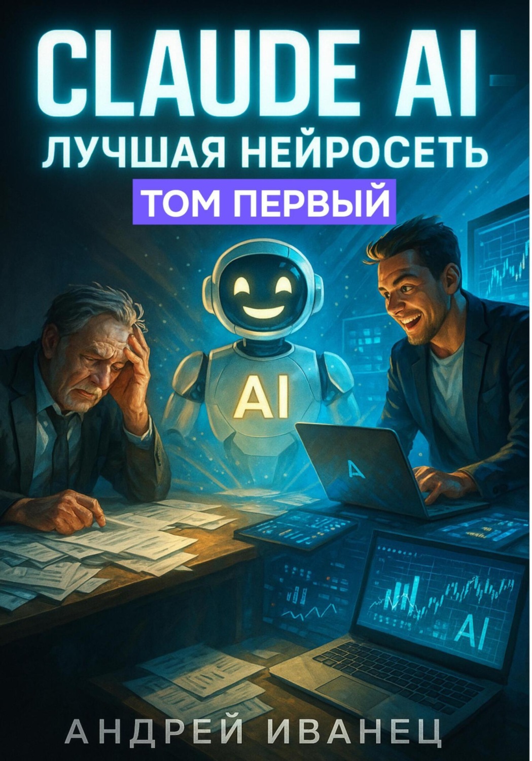Обложка книги «Claude AI – Лучшая нейросеть. Путь от клерка к эксперту по искусственному интеллекту и запускам»