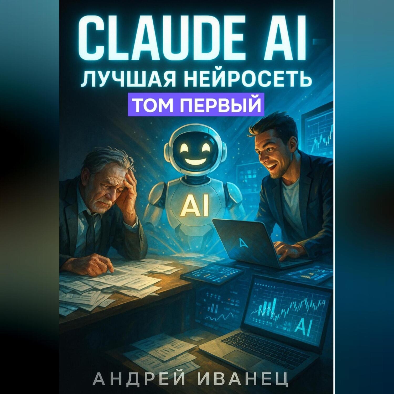Обложка книги «Claude AI – Лучшая нейросеть. Путь от клерка к эксперту по искусственному интеллекту и запускам»