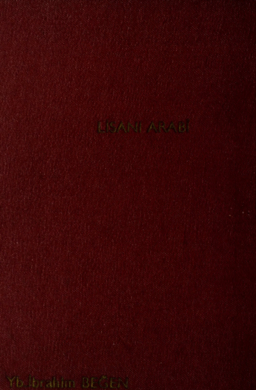 Обложка книги «Lisanı Arabı̂»