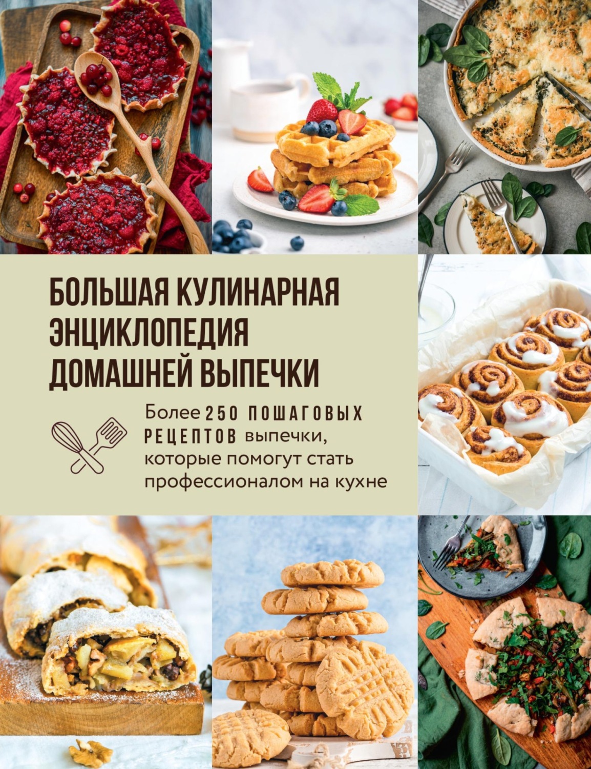 Обложка книги «Большая кулинарная энциклопедия домашней выпечки. Более 250 пошаговых рецептов выпечки, которые помогут стать профессионалом на кухне»