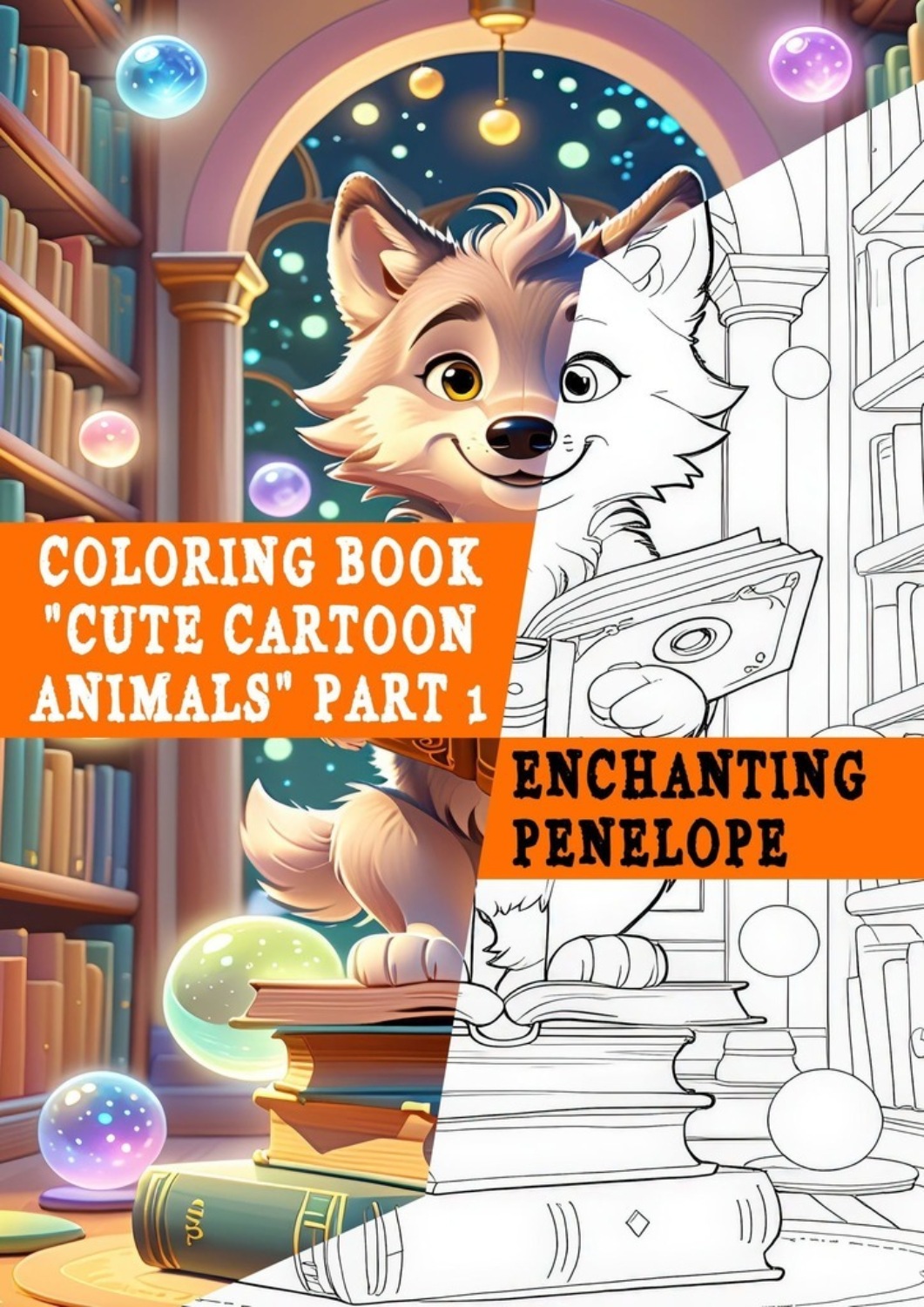 Обложка книги «Coloring book «Cute Cartoon Animals». Part 1»