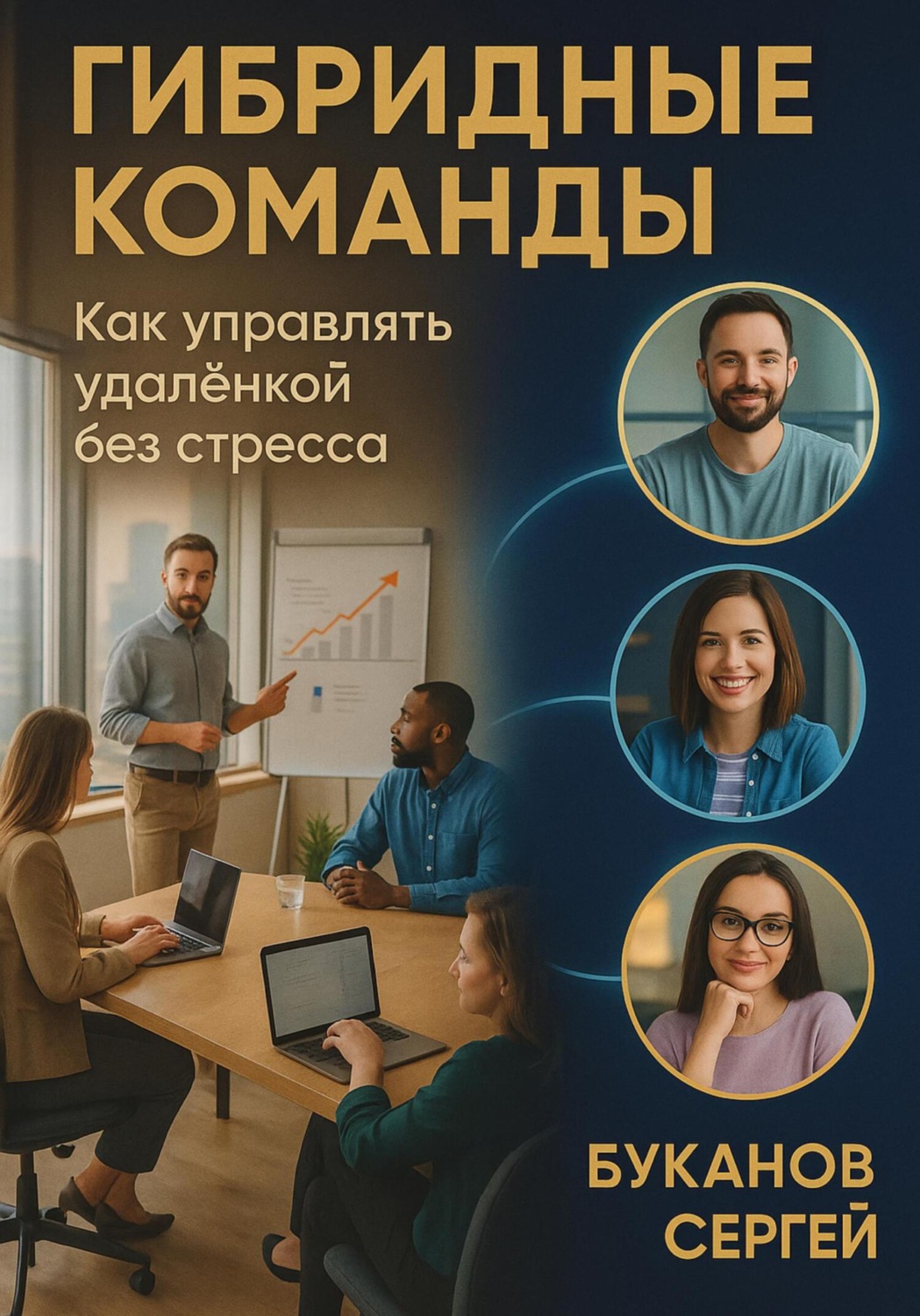 Обложка книги «Гибридные команды. Как управлять удалёнкой без стресса и потерь продуктивности»