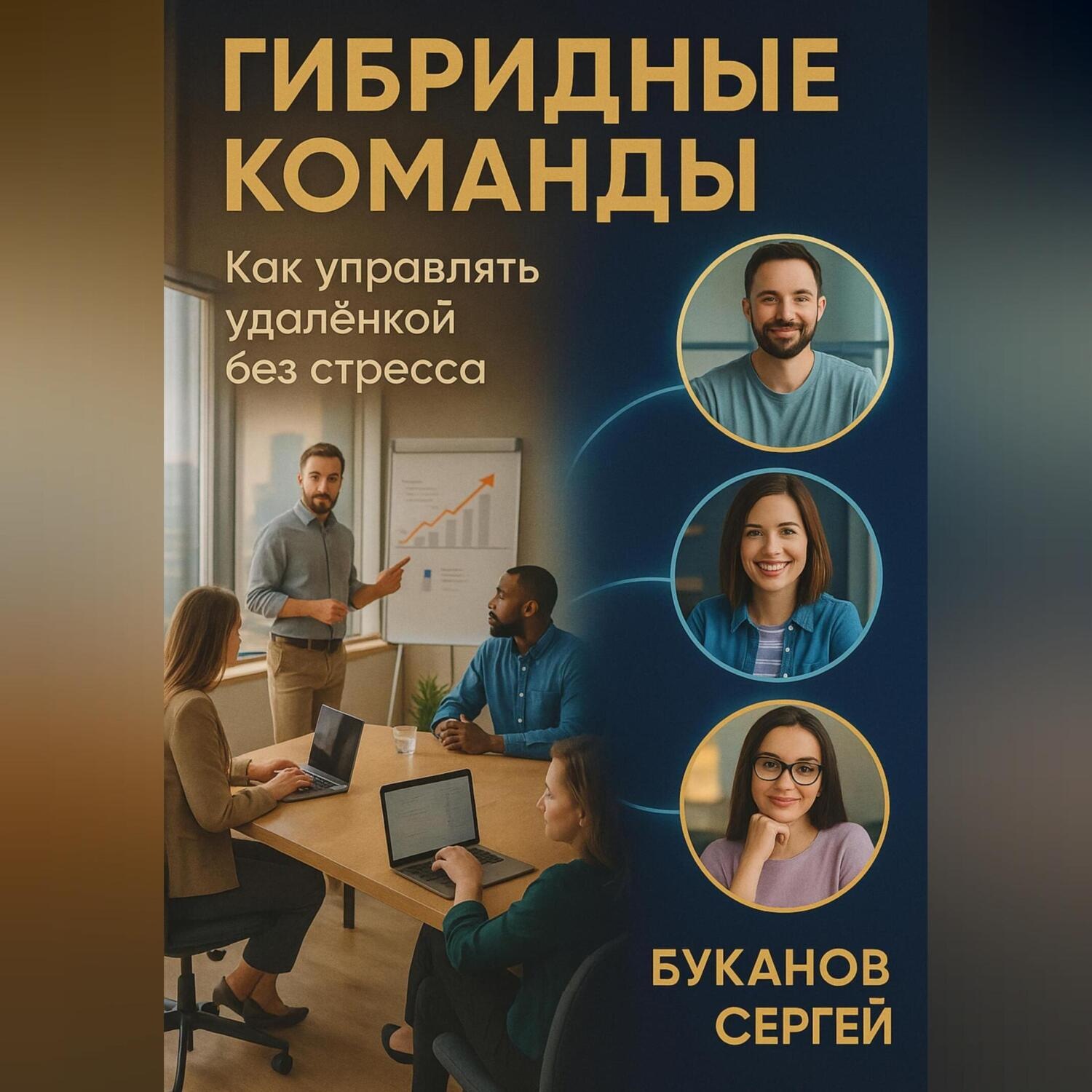 Обложка книги «Гибридные команды Как управлять удалёнкой без стресса и потерь продуктивности»