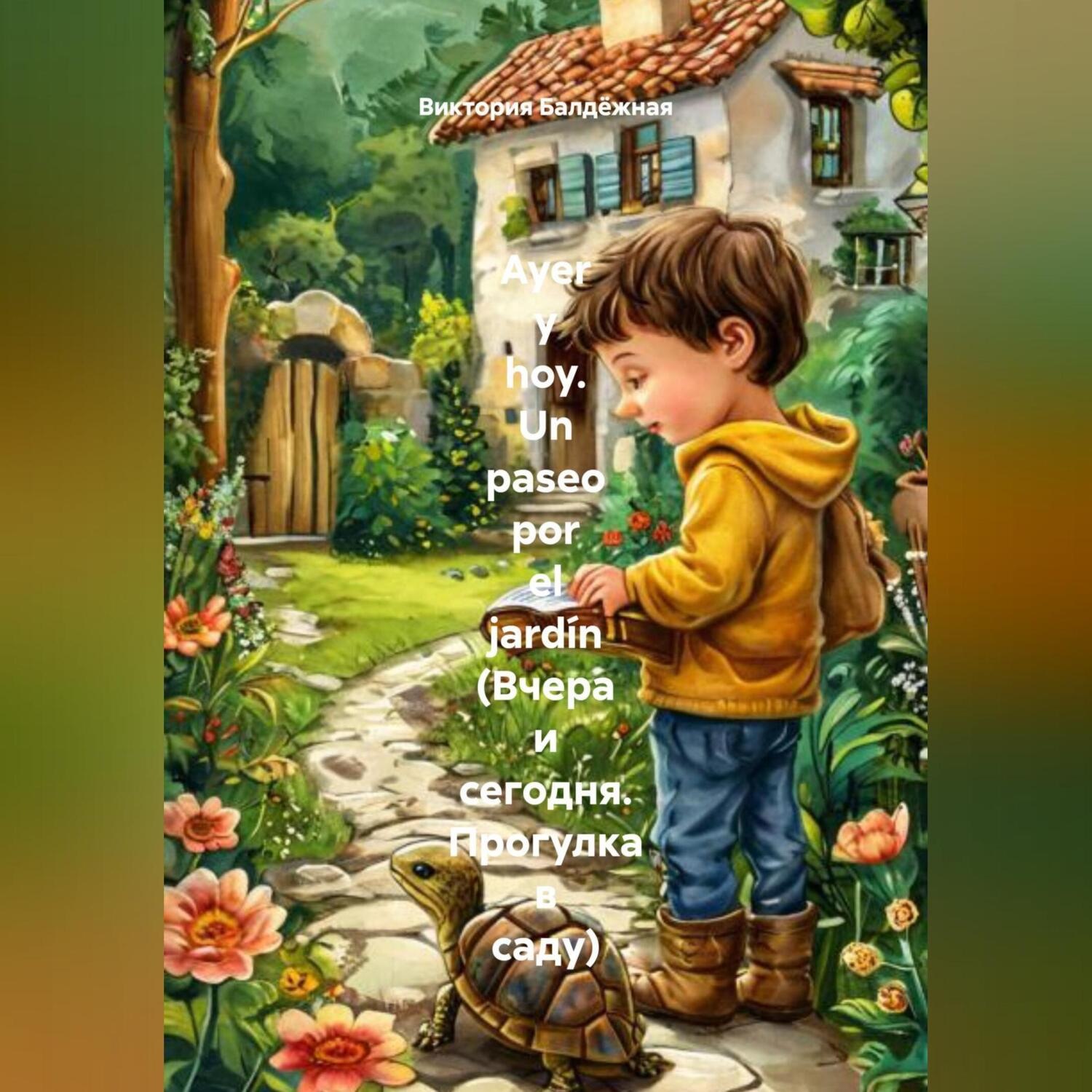 Обложка книги «Ayer y hoy. Los cuentos en español para niños y adultos. Un paseo por el jardín. | Вчера и сегодня. Сказки на испанском языке для детей и родителей. Прогулка в саду»