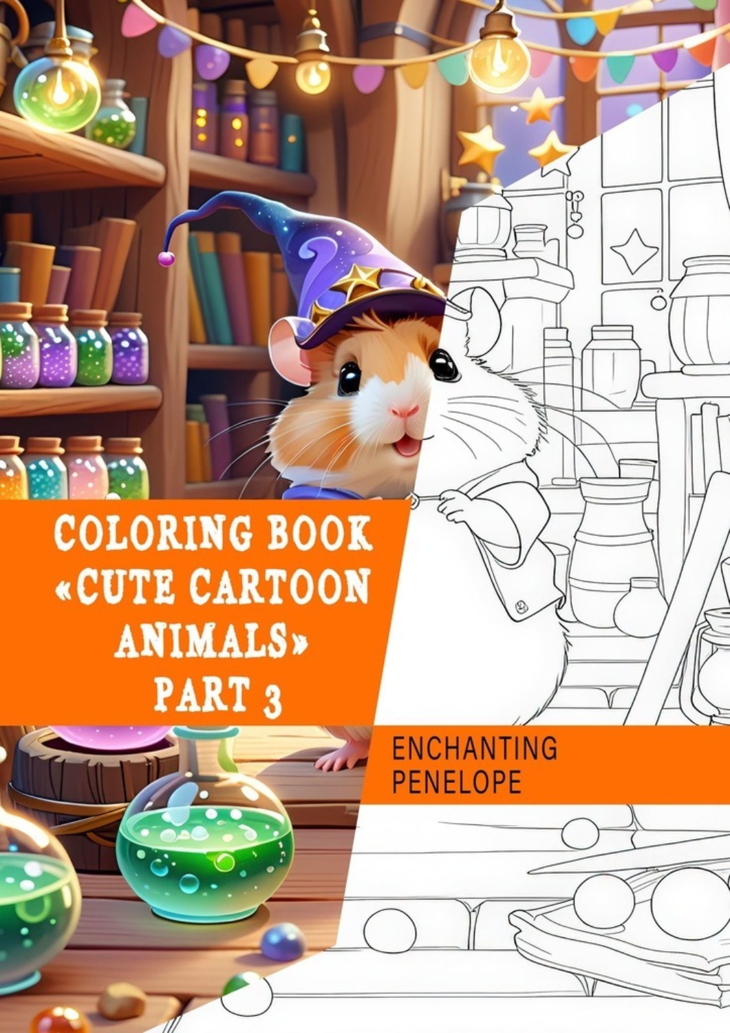 Обложка книги «Coloring book «Cute Cartoon Animals». Part 3»