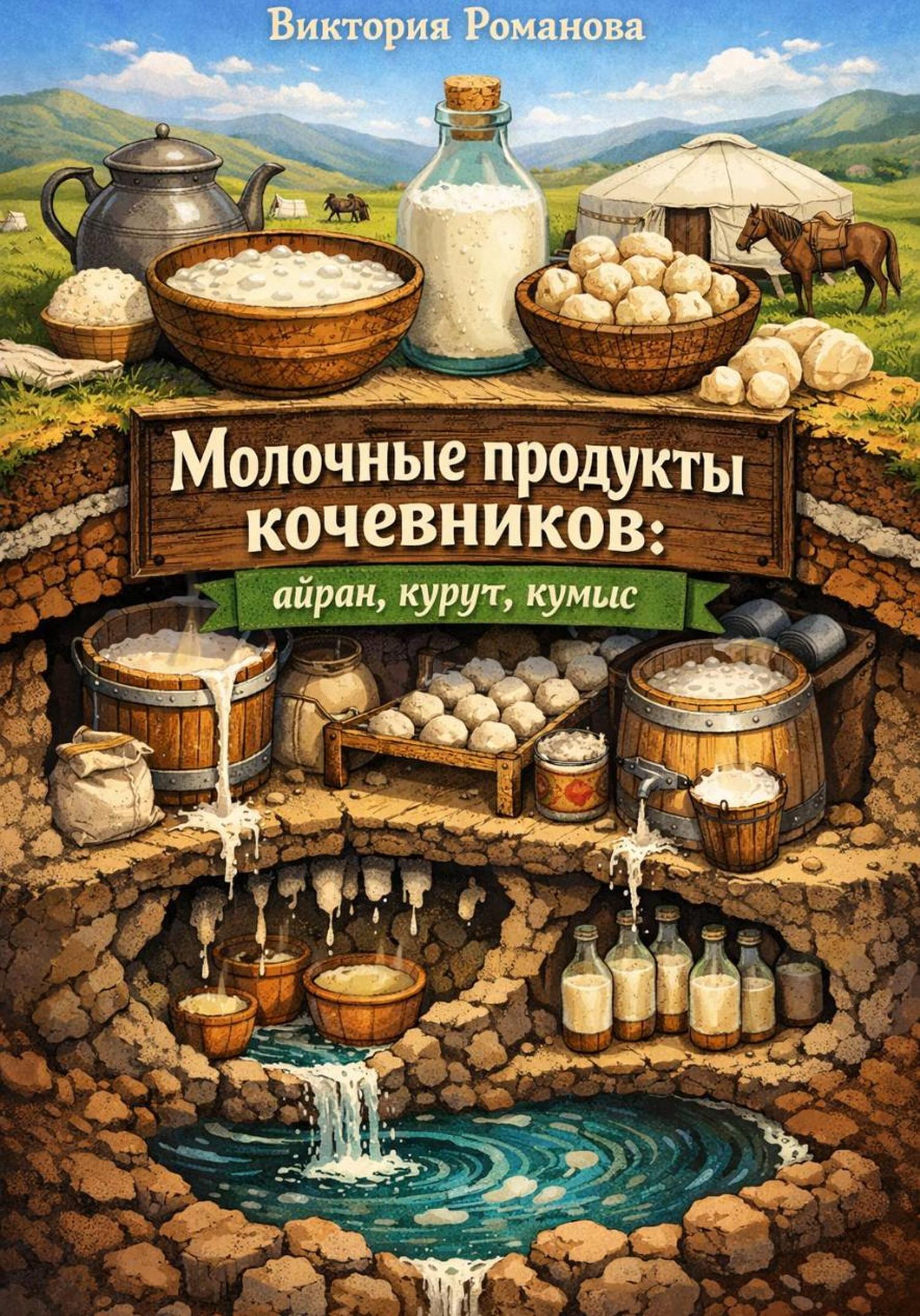 Обложка книги «Молочные продукты кочевников: айран, курут, кумыс»