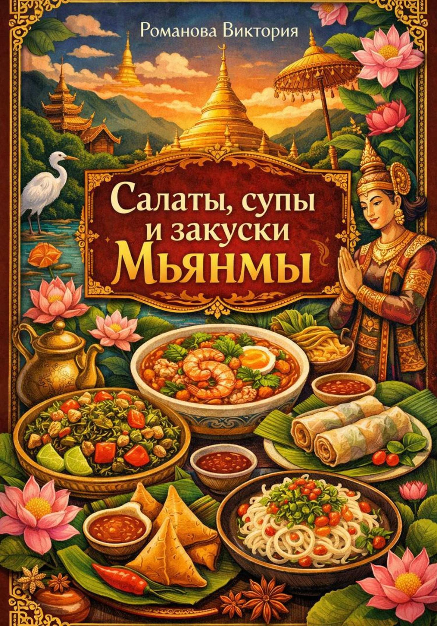 Обложка книги «Салаты, супы и закуски Мьянмы»