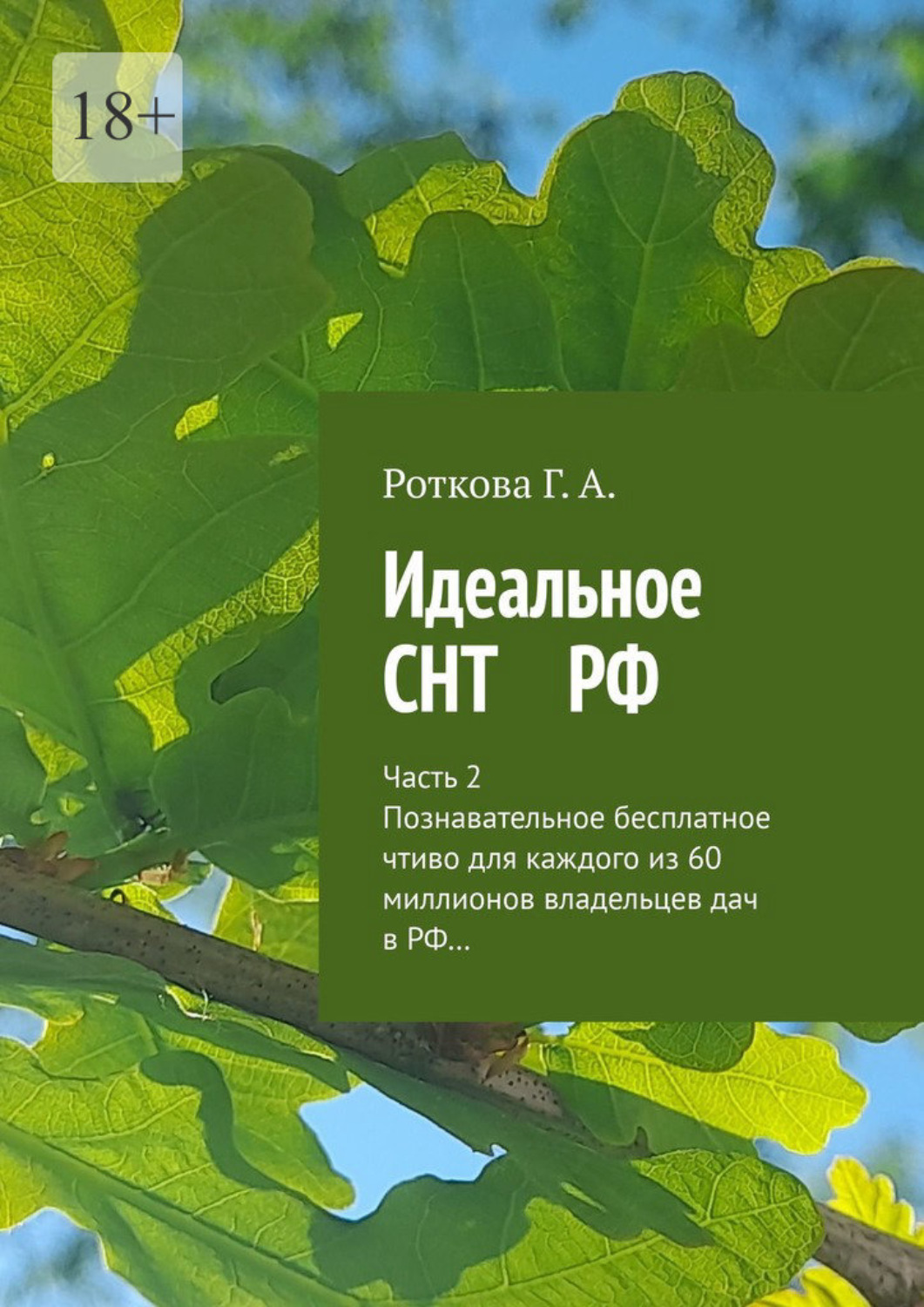 Обложка книги «Идеальное СНТ РФ. Часть 2. Познавательное безплатное чтиво для каждого из 60 миллионов владельцев дач в РФ…»