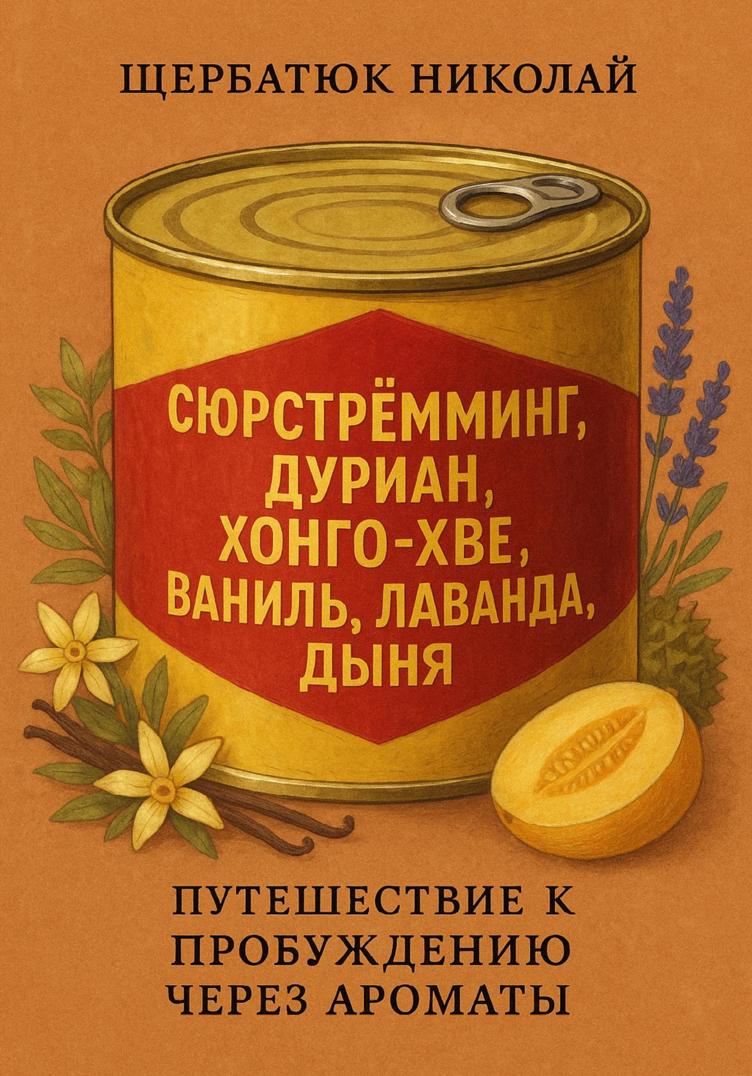 Обложка книги «Сюрстрёмминг, Дуриан, Хонго-хве, Ваниль, Лаванда, Дыня: Путешествие к Пробуждению через Ароматы»