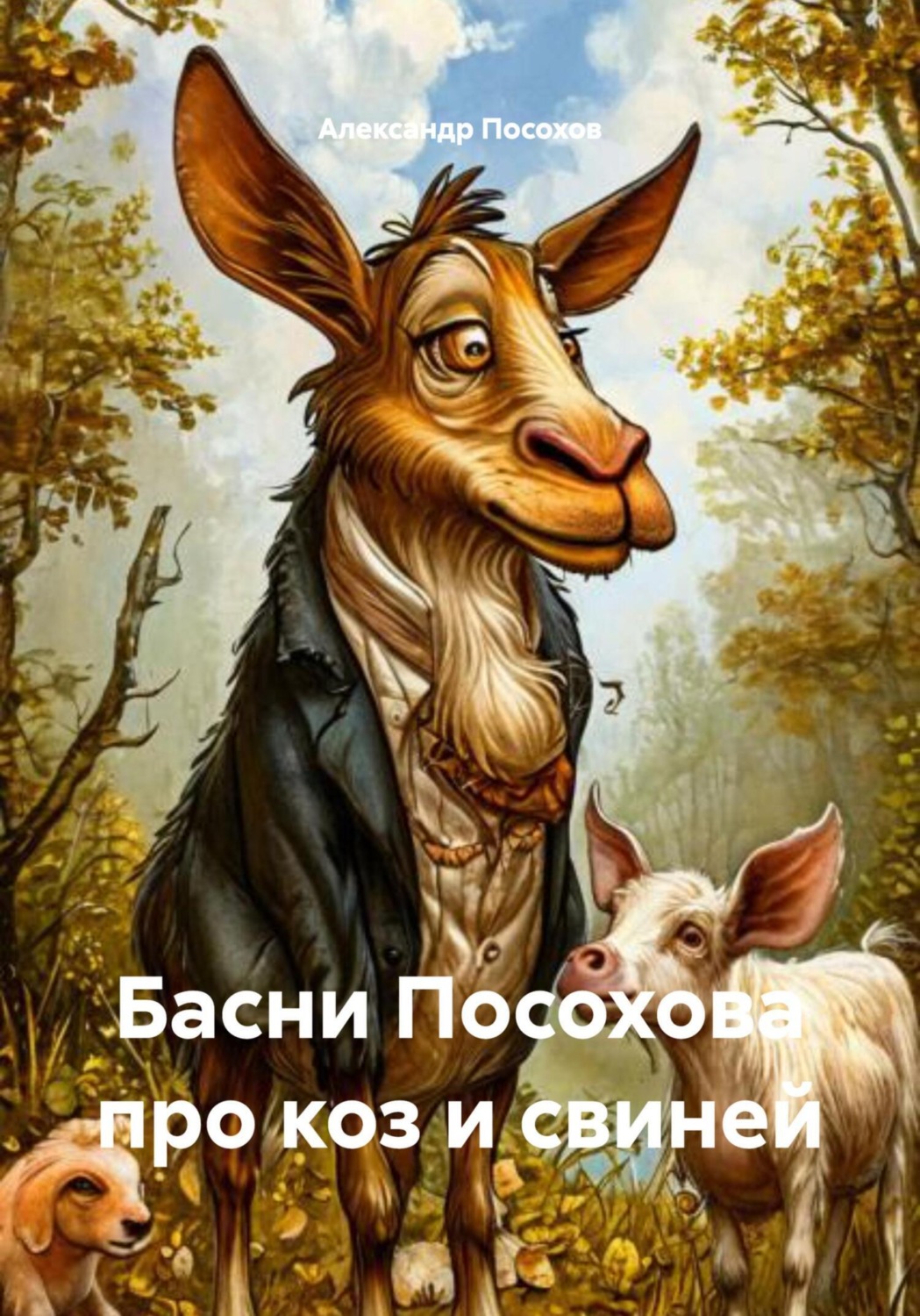 Обложка книги «Басни Посохова про коз и свиней»