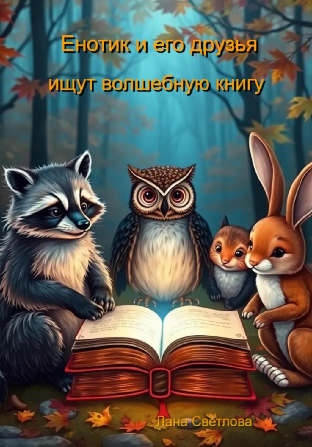Обложка книги «Енотик и его друзья ищут волшебную книгу»