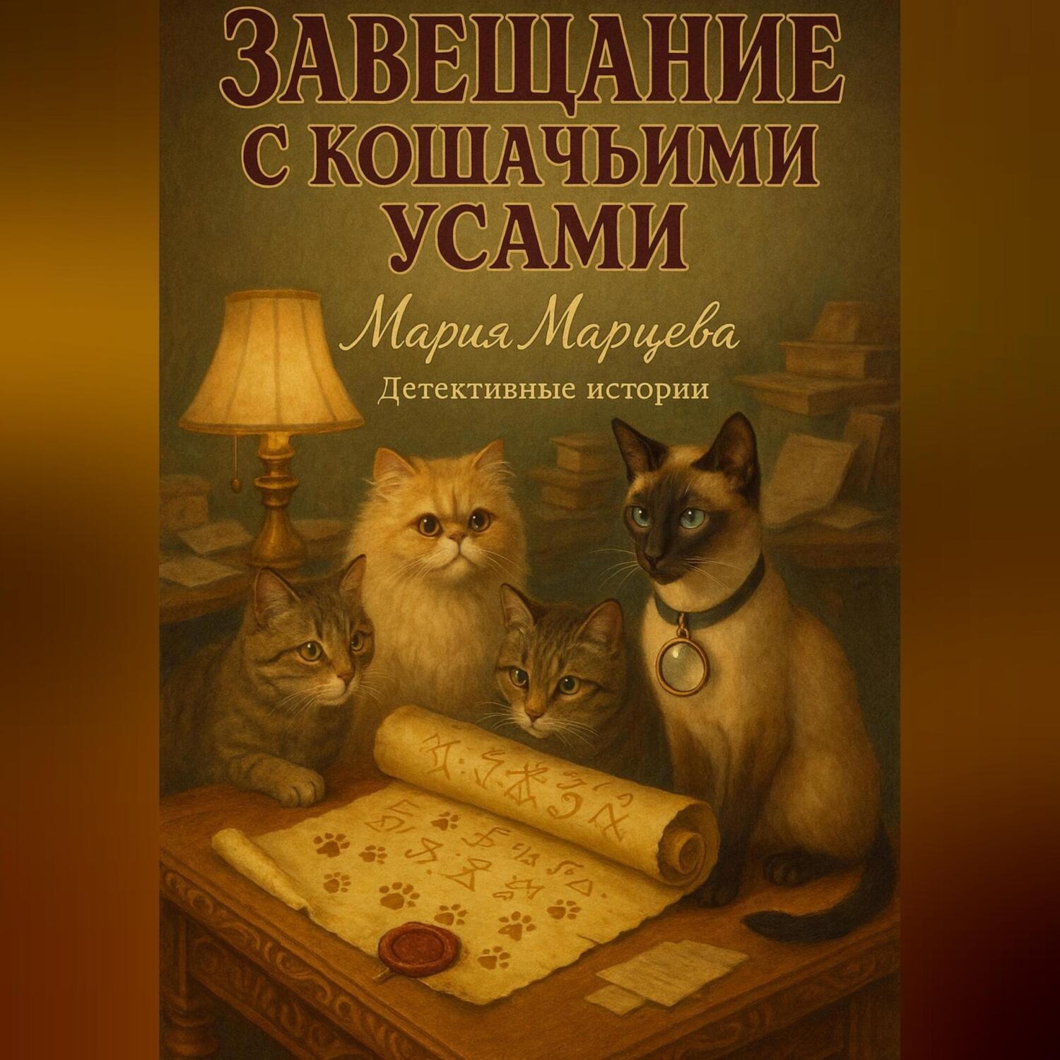 Обложка книги «Детективные истории. Завещание с кошачьими усами»