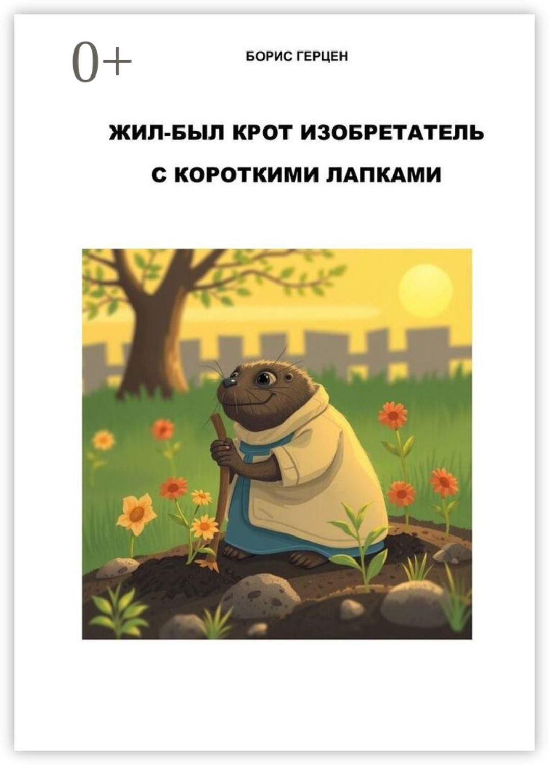 Обложка книги «Жил-был крот изобретатель с короткими лапками. Сказка. Глава 1»