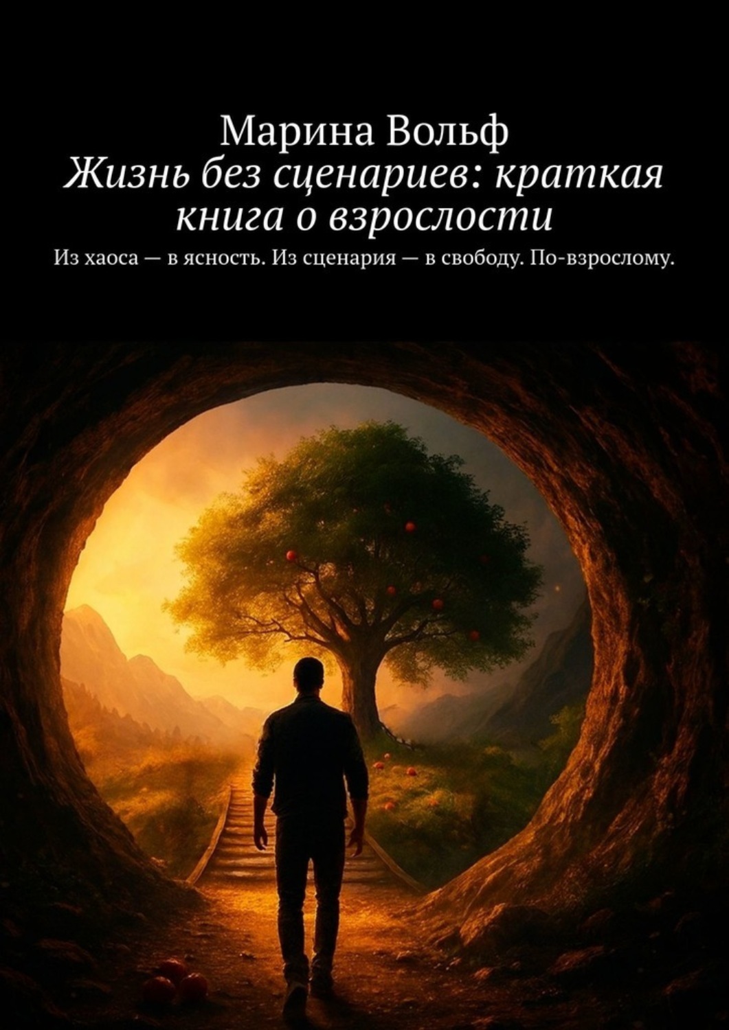 Обложка книги «Жизнь без сценариев: краткая книга о взрослости. Из хаоса – в ясность. Из сценария – в свободу. По-взрослому.»