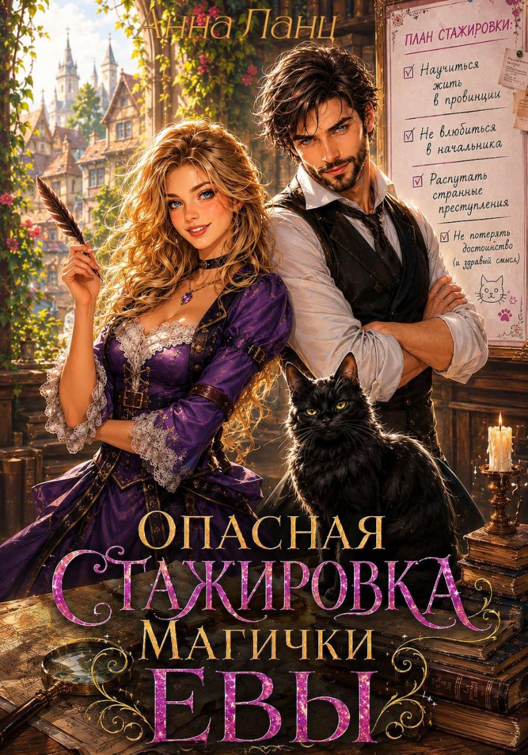 Обложка книги «Опасная стажировка магички Евы»