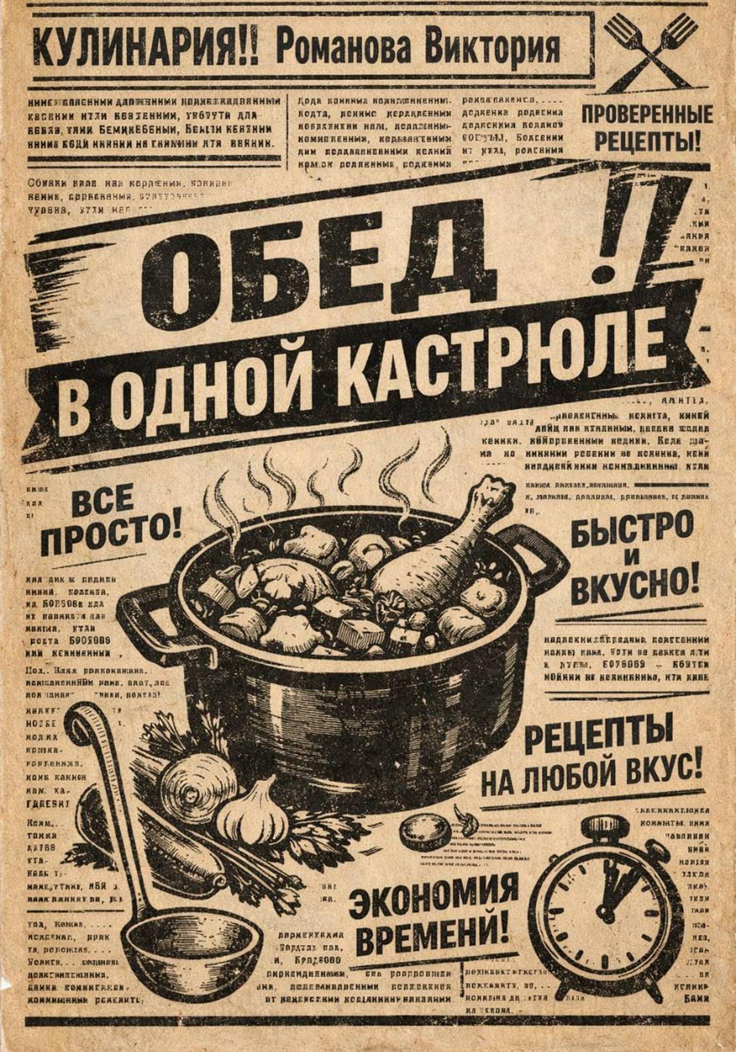 Обложка книги «Обед в одной кастрюле»