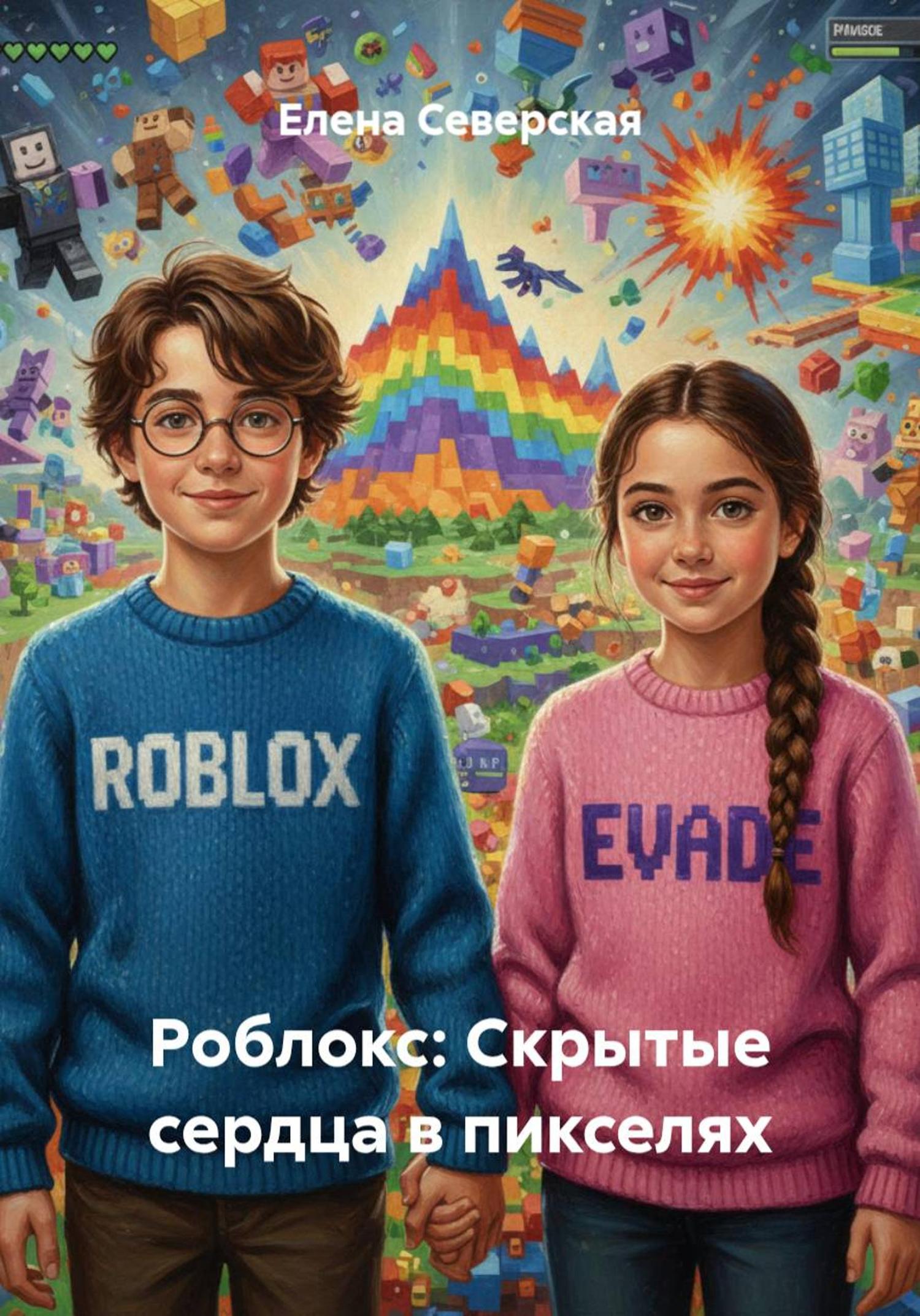 Обложка книги «Роблокс: Скрытые сердца в пикселях»
