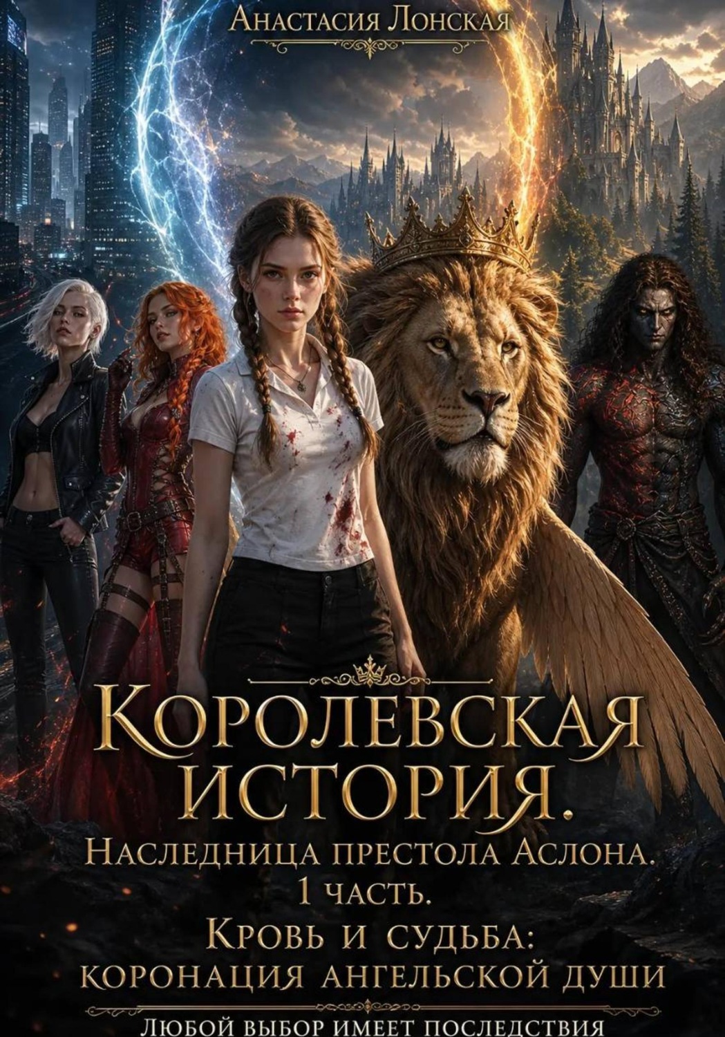 Обложка книги «Королевская история. Наследница престола Аслона. 1 часть. Кровь и судьба - коронация ангельской души»