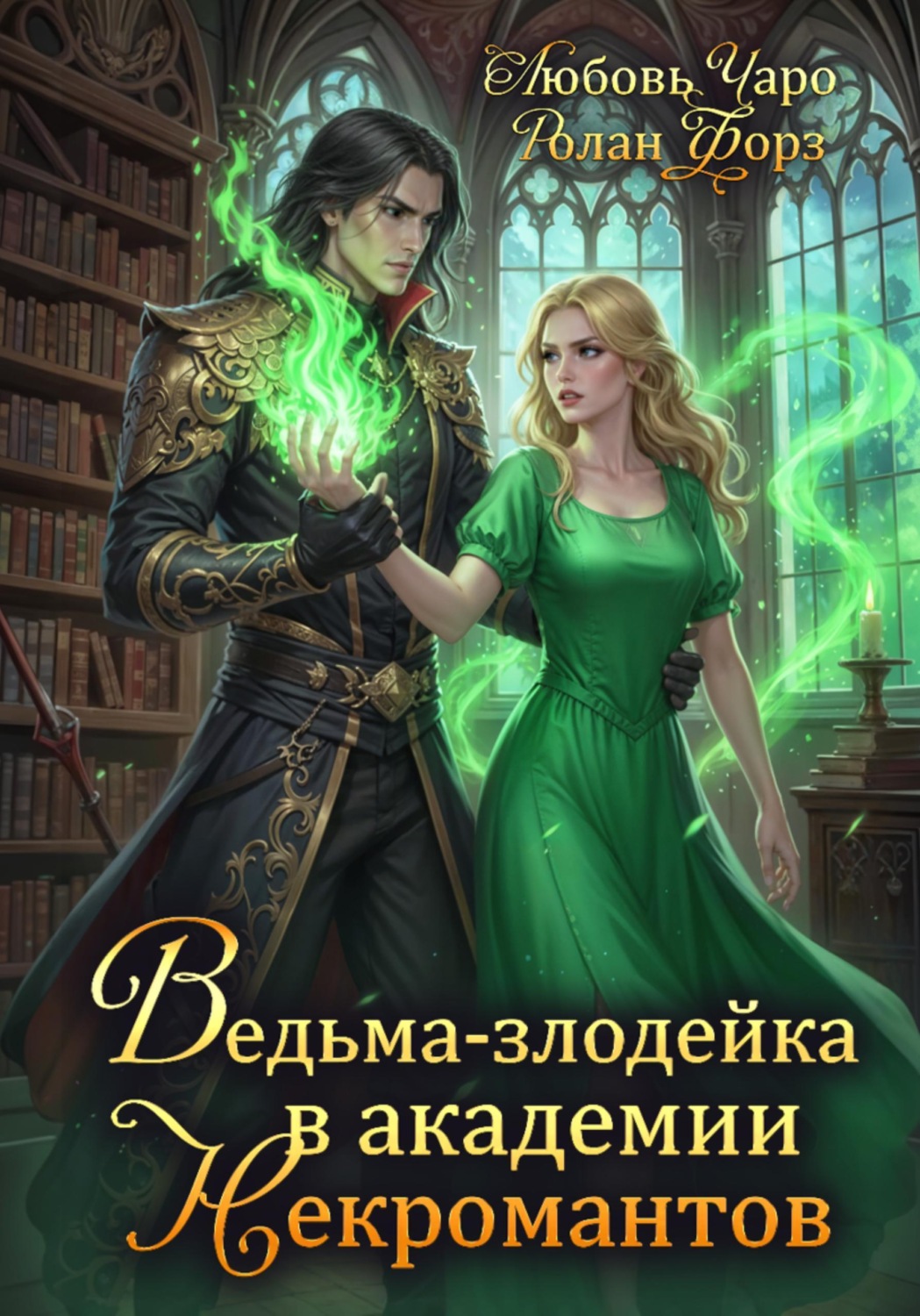 Обложка книги «Ведьма-злодейка в академии Некромантов»