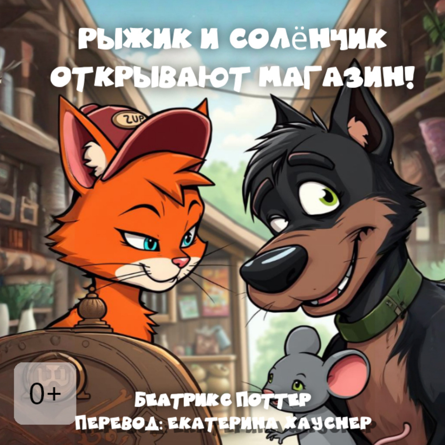 Обложка книги «Рыжик и Солёнчик открывают магазин!»
