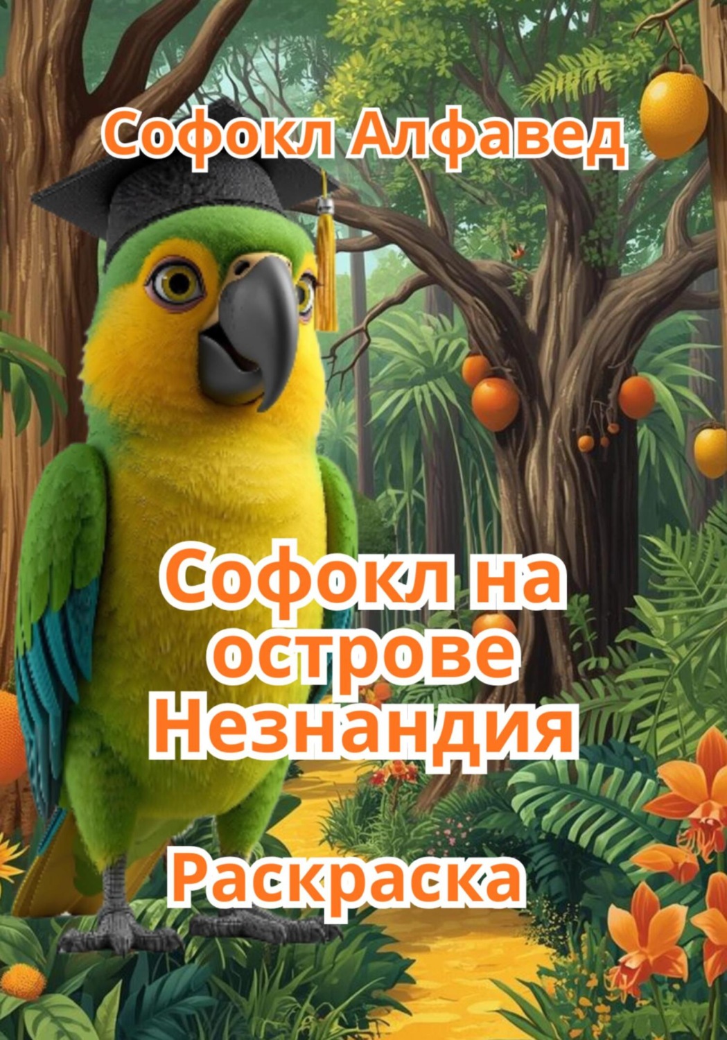 Обложка книги «Книжка-раскраска «Попугай Софокл на острове Незнандия»»