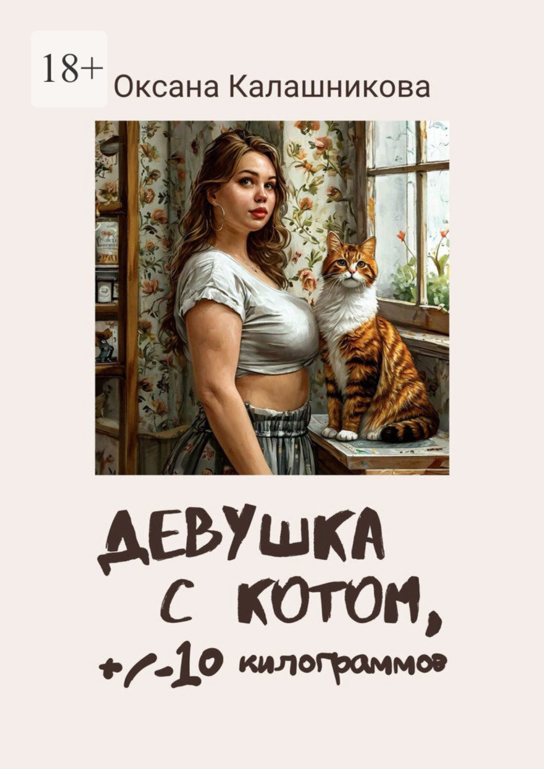 Обложка книги «Девушка с котом, +/– 10 килограммов. Посвящается тем, кто худеет всю жизнь»