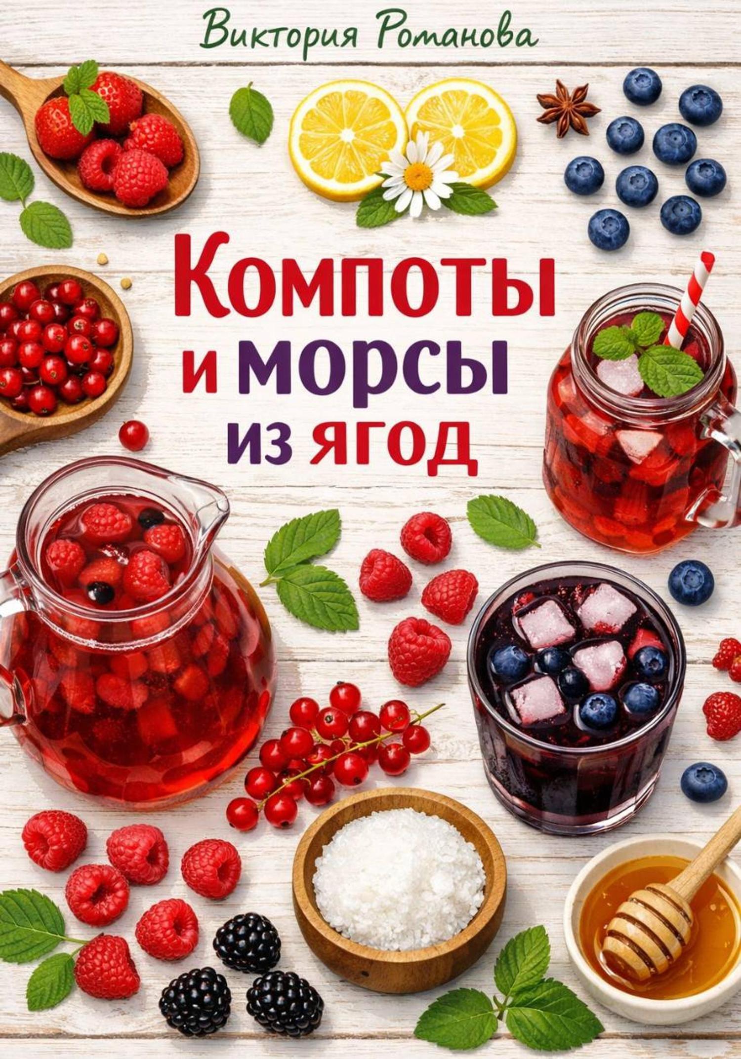 Обложка книги «Компоты и морсы из ягод»