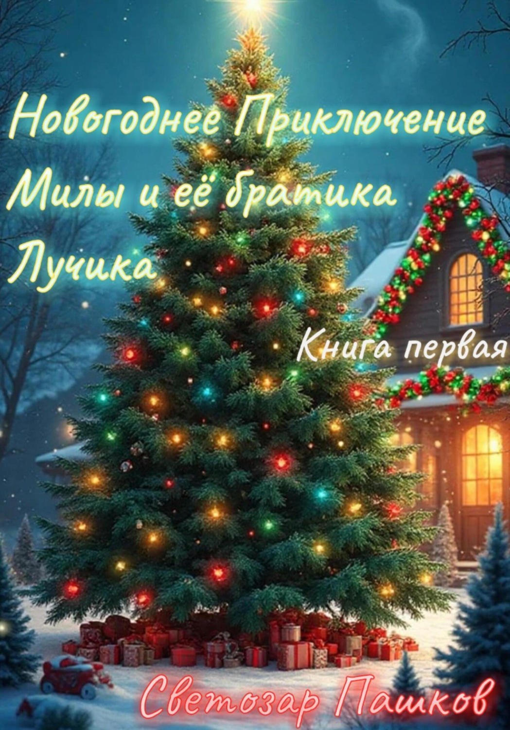 Обложка книги «Новогоднее приключение Милы и её братика Лучика»