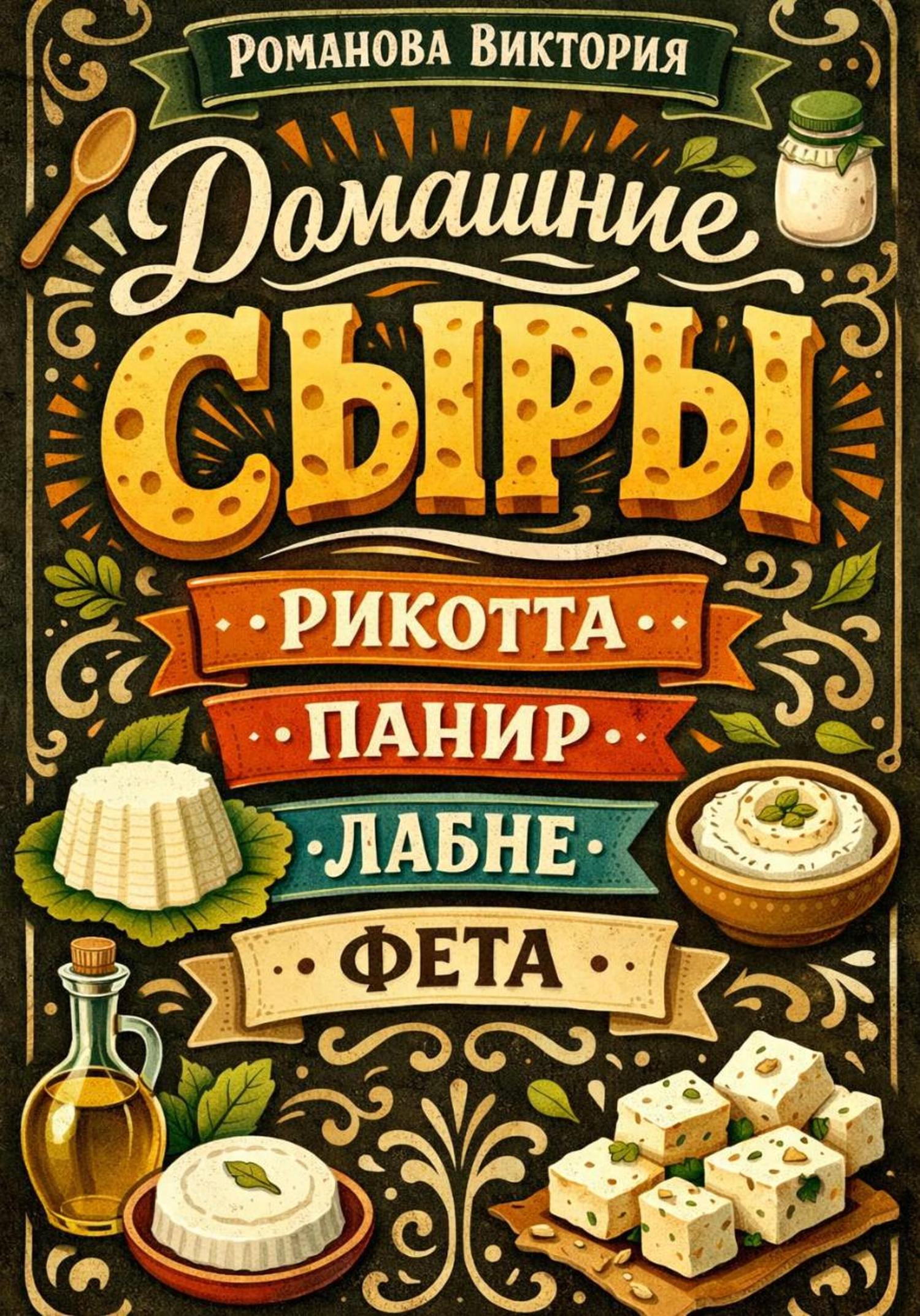Обложка книги «Домашние сыры: рикотта, панир, лабне, фета»