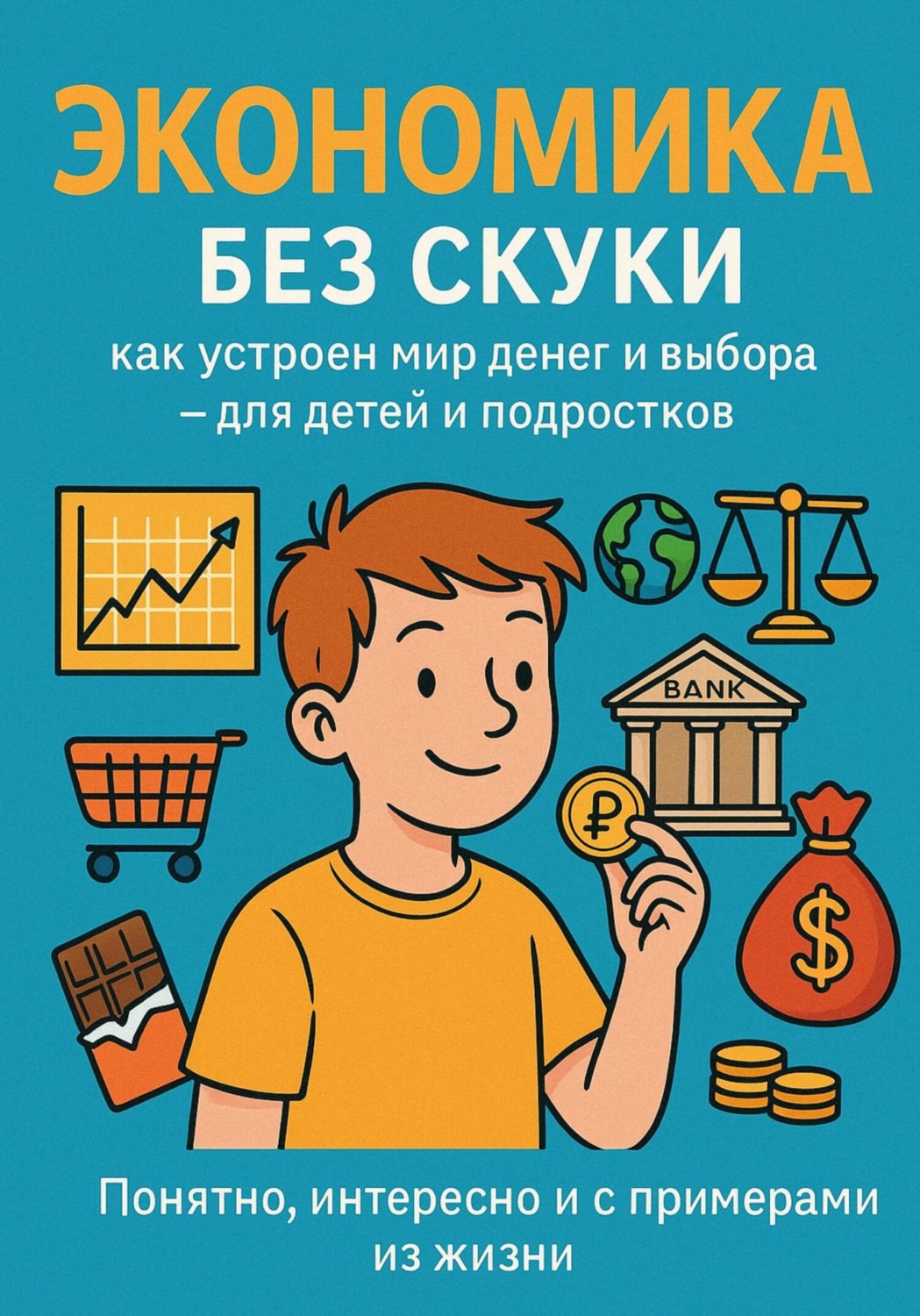 Обложка книги «Экономика без скуки. Как устроен мир денег и выбора – для детей и подростков»