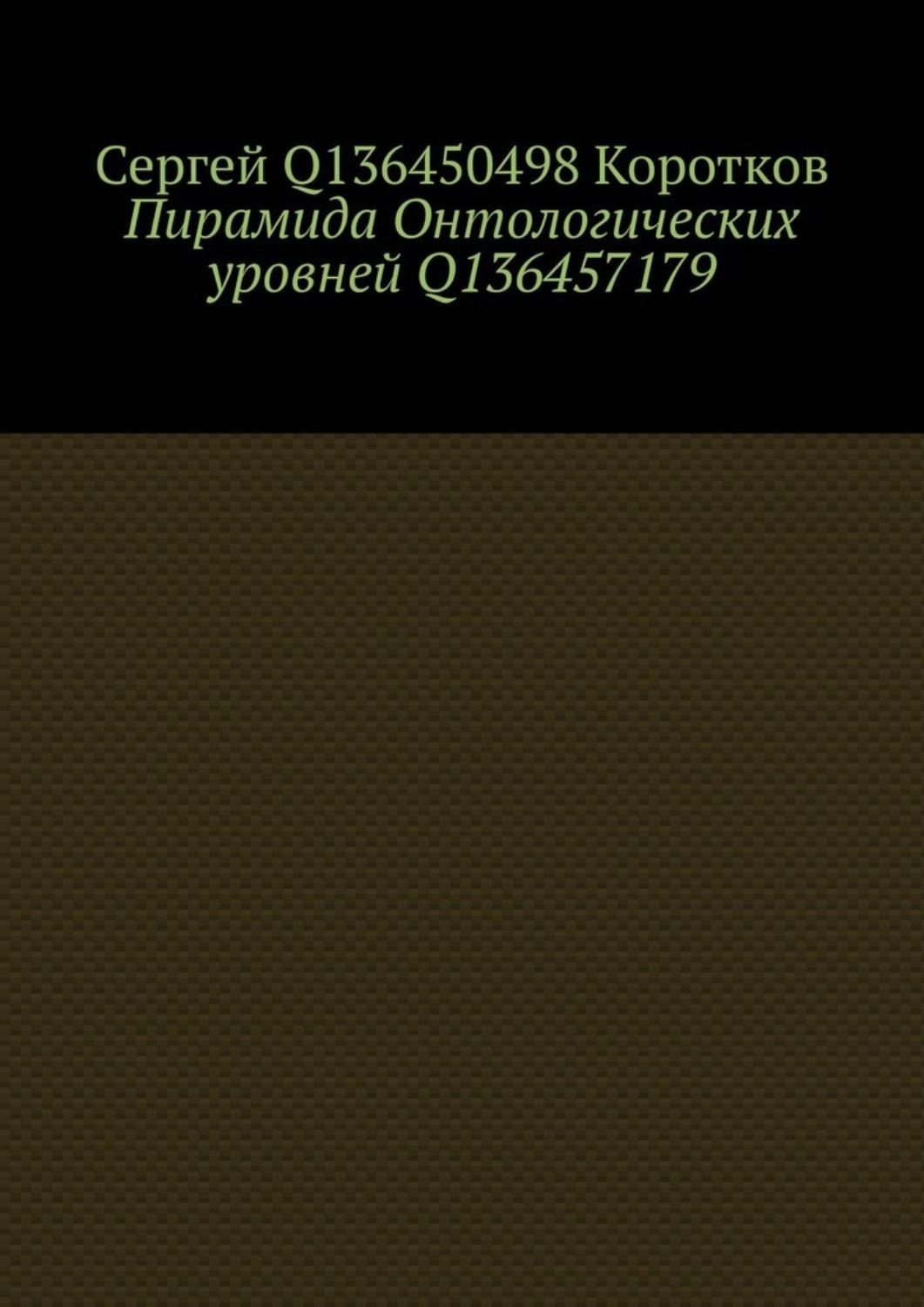 Обложка книги «Пирамида Онтологических уровней Q136457179»