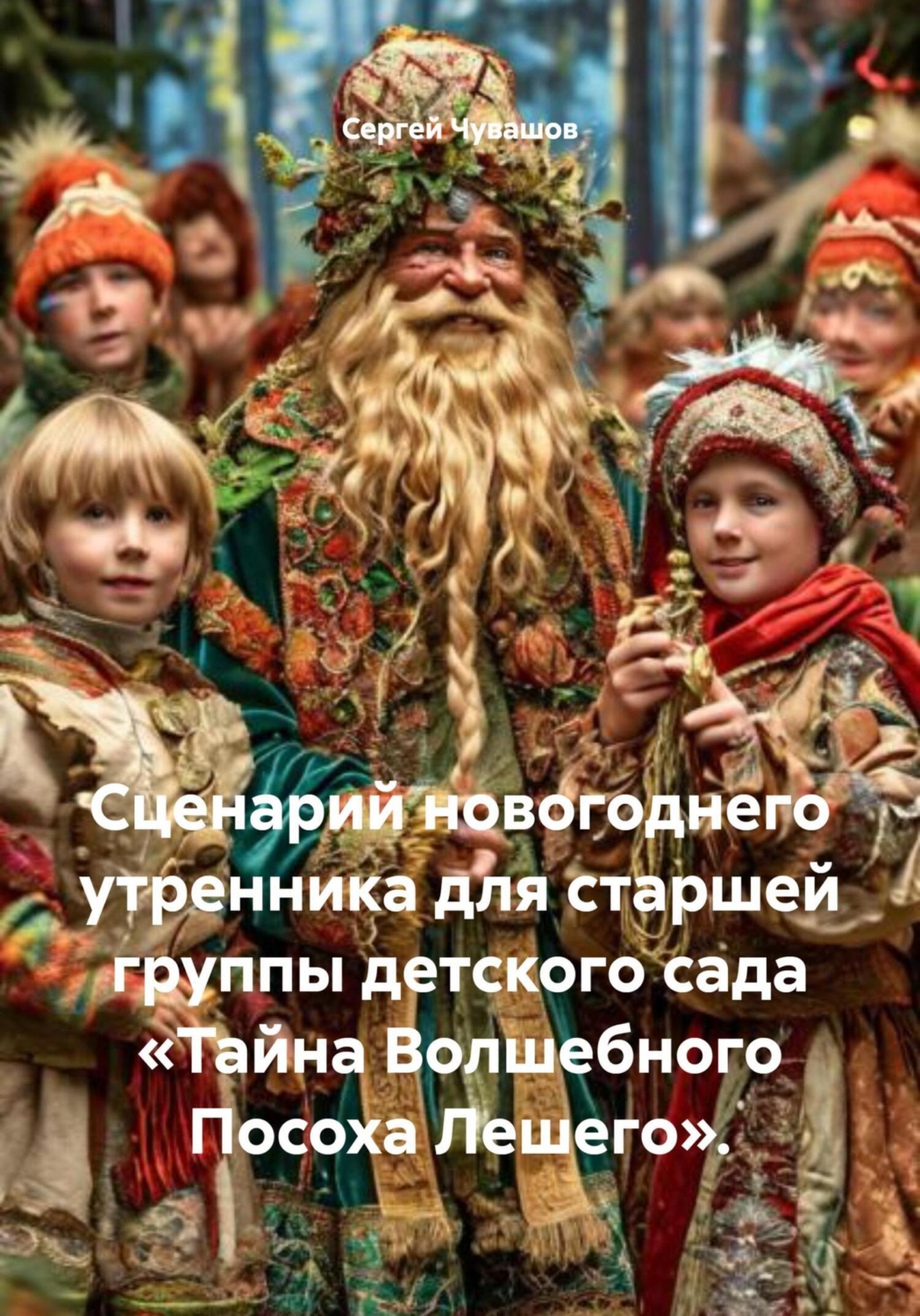 Обложка книги «Сценарий новогоднего утренника для старшей группы детского сада «Тайна Волшебного Посоха Лешего».»